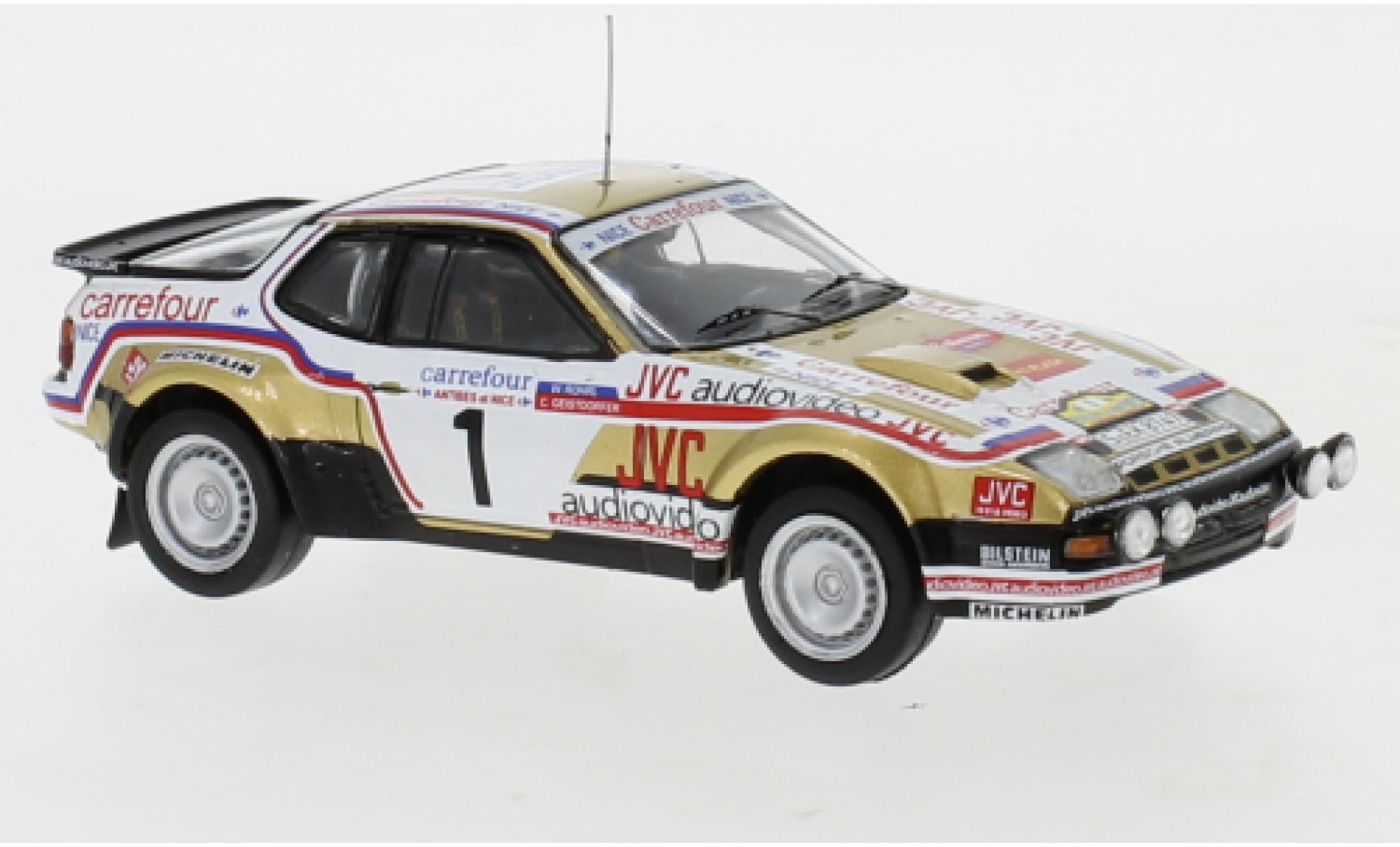 Porsche 924 1/43 IXO Carrera GTS No.1 Carrefour Rallye Antibes 1981 W.Röhrl/C.Geistdörfer modellino in miniatura