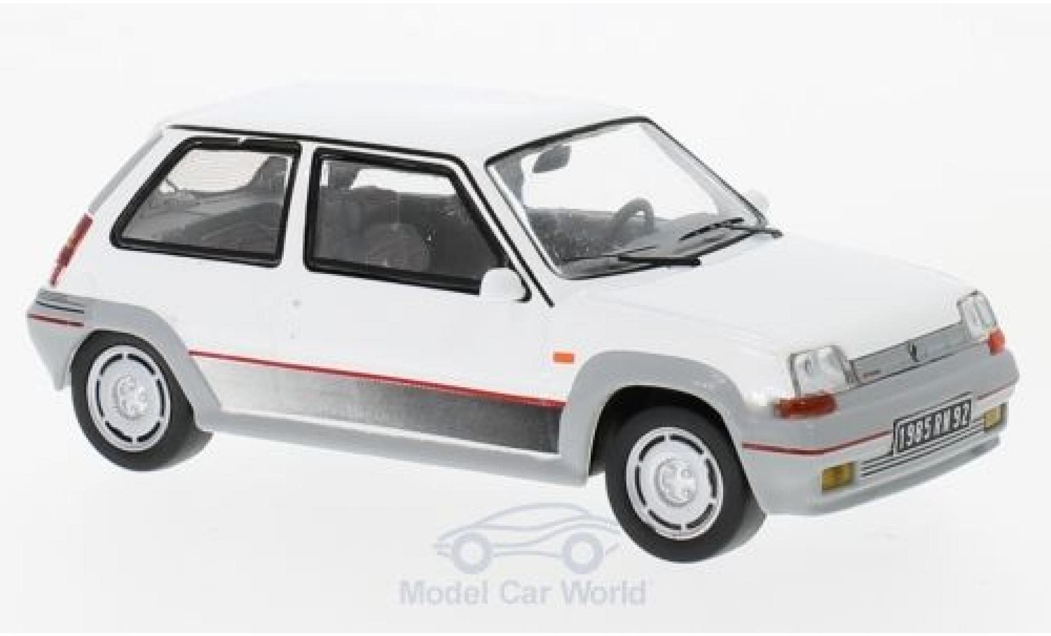 Renault 5 1/43 IXO GT Turbo bianco 198 modellino in miniatura