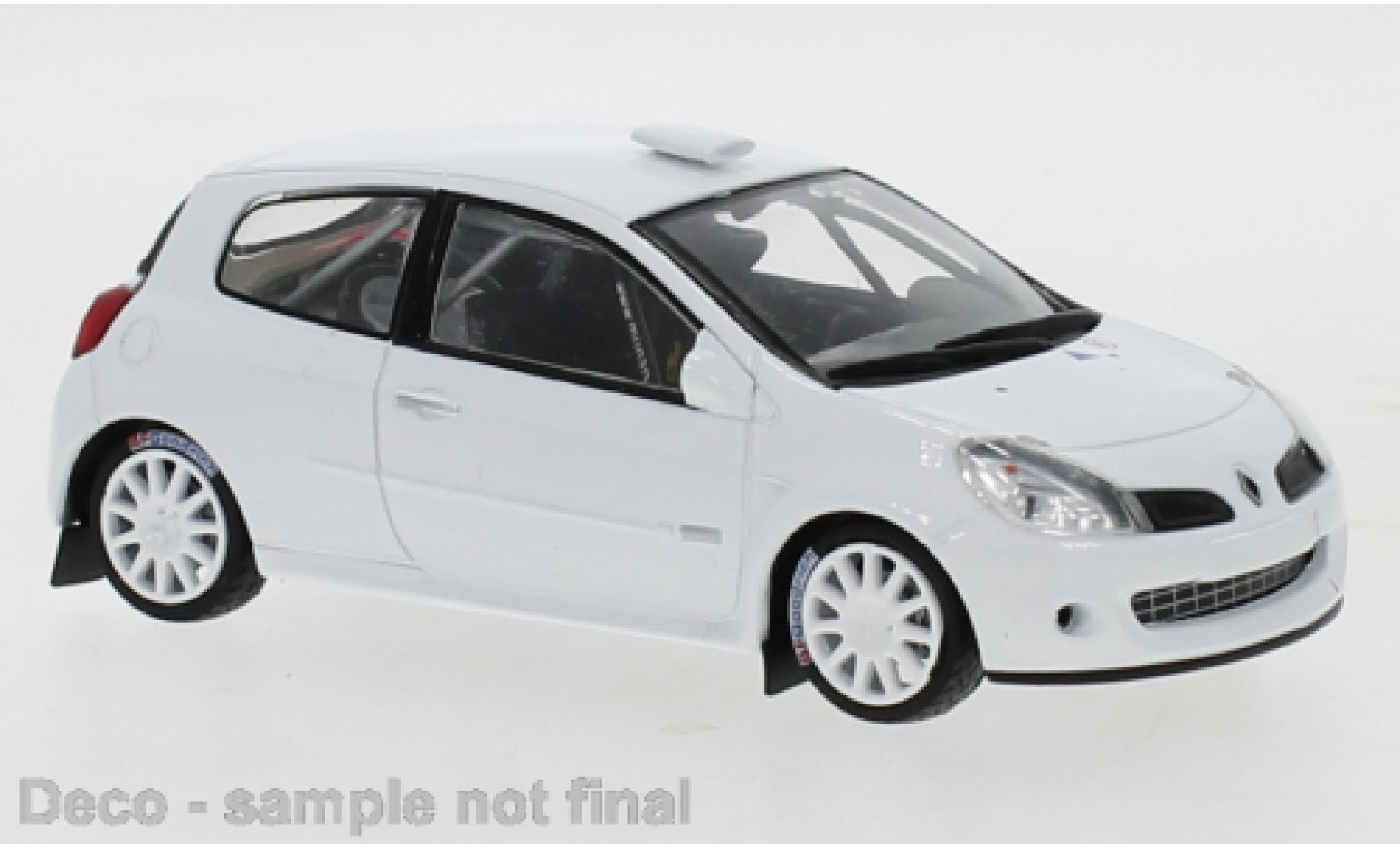 Renault Clio 1/43 IXO R3C bianco extra night lights under the base modellino in miniatura