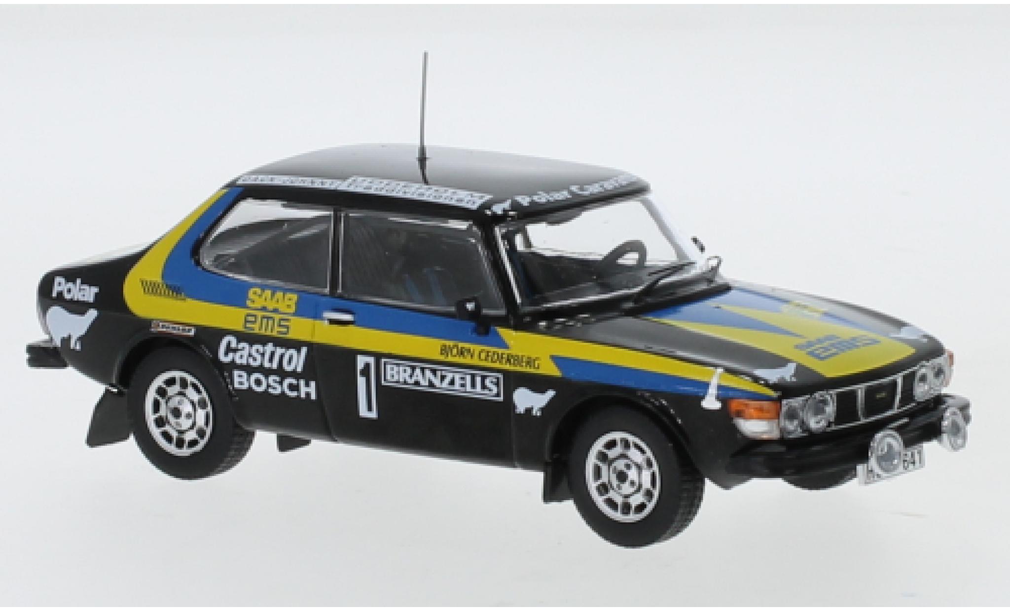 Saab 99 1/43 IXO EMS No.1 Rallye WM Rallye Schweden 1977 P.Eklund/B.Cederberg modellino in miniatura