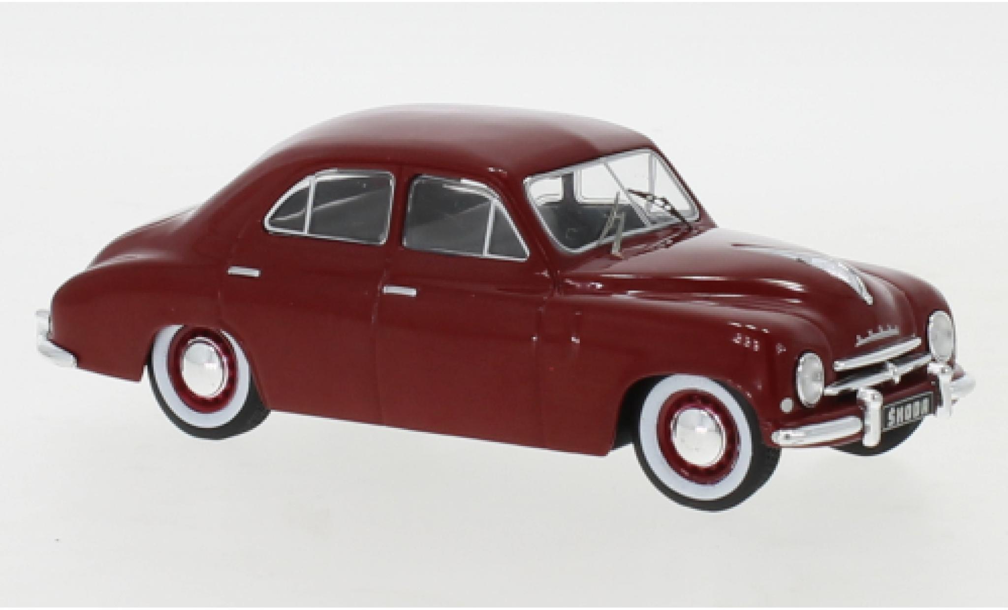 Skoda 120 1/43 IXO 0 rosso 1952 modellino in miniatura