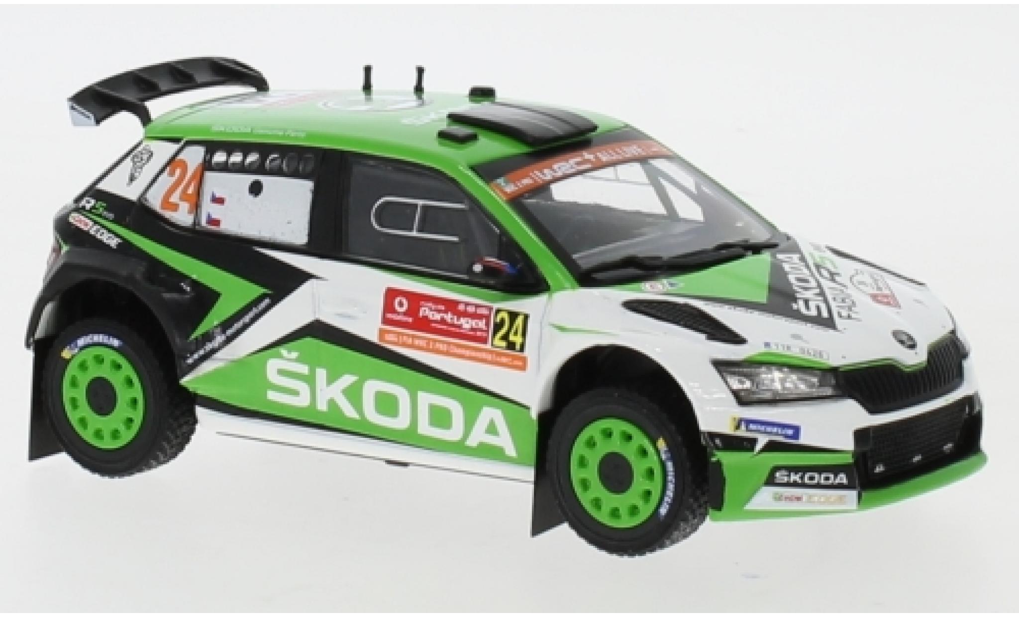 Skoda Fabia 1/43 IXO R5 EVO No.24 Rallye WM Rally Portugal 2019 J.Kopecky/P.Dresler modellino in miniatura