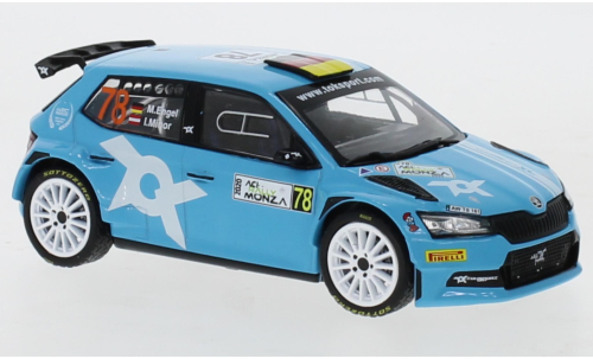 Skoda Fabia 1/43 IXO R5 Evo No.78 WRC Rallye Monza 2020 M.Engel/I.Minor modellino in miniatura