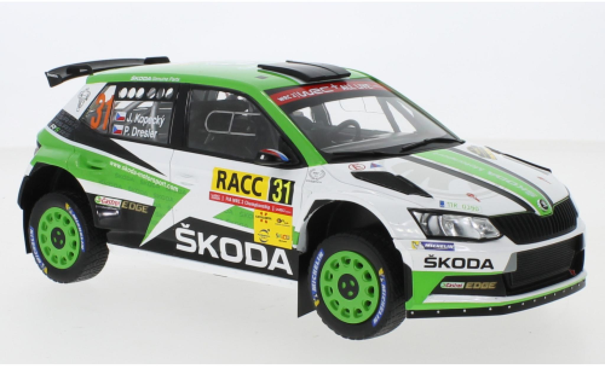 Skoda Fabia 1/18 IXO R5 No.31 Rallye WM Rallye Catalunya 2018 J.Kopecky/P.Dresler modellino in miniatura