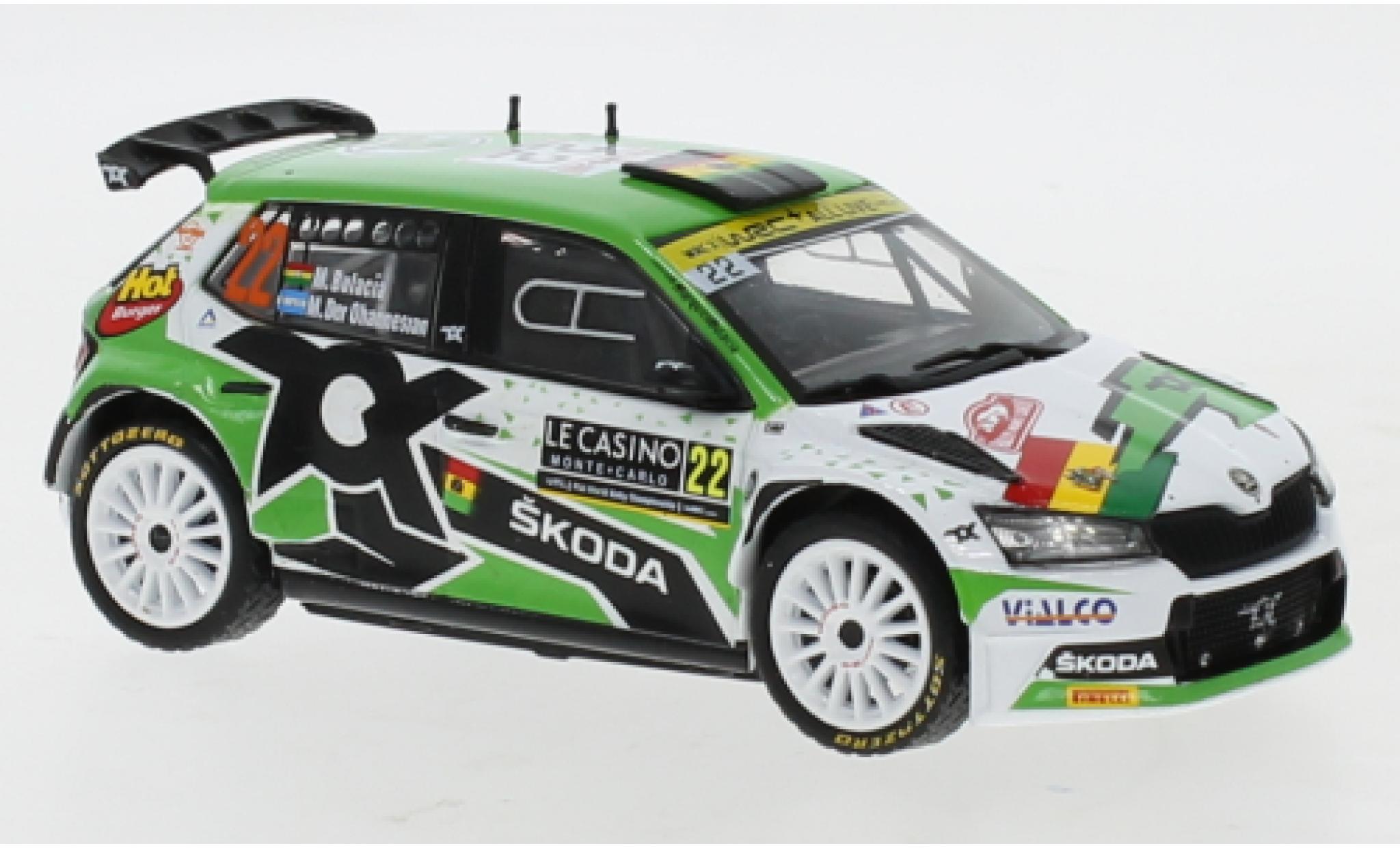 Skoda Fabia 1/43 IXO Rally 2 EVO No.22 Rally Monte Carlo 2021 M.Bulacia Wilkinson/M.Der Ohannesian modellino in miniatura