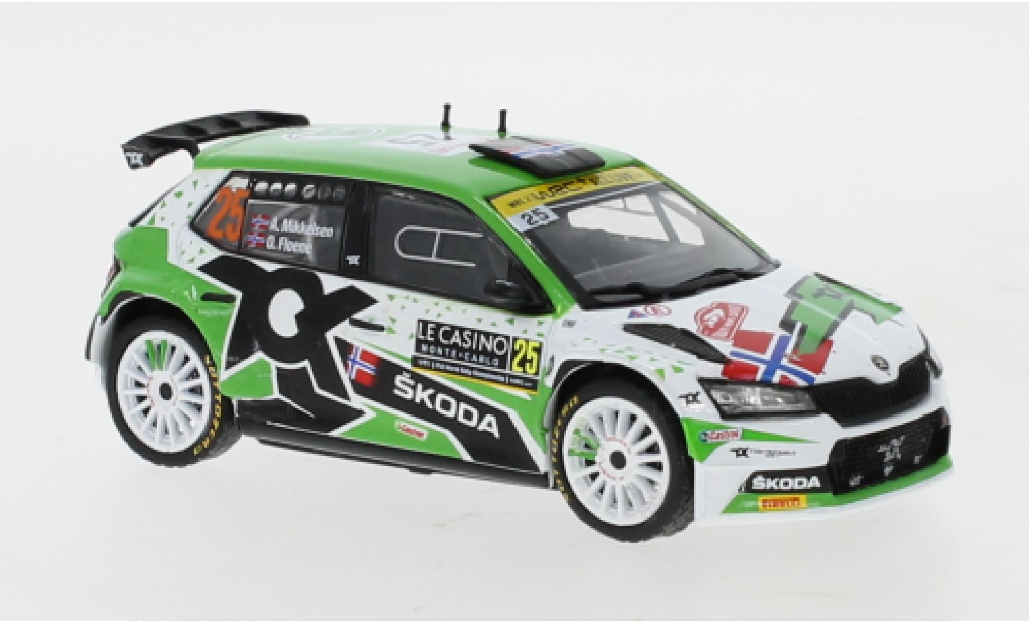 Skoda Fabia 1/43 IXO Rally 2 EVO No.25 Rallye-Cross Rally Monte Carlo 2021 A.Mikkelsen/O.Floene modellino in miniatura