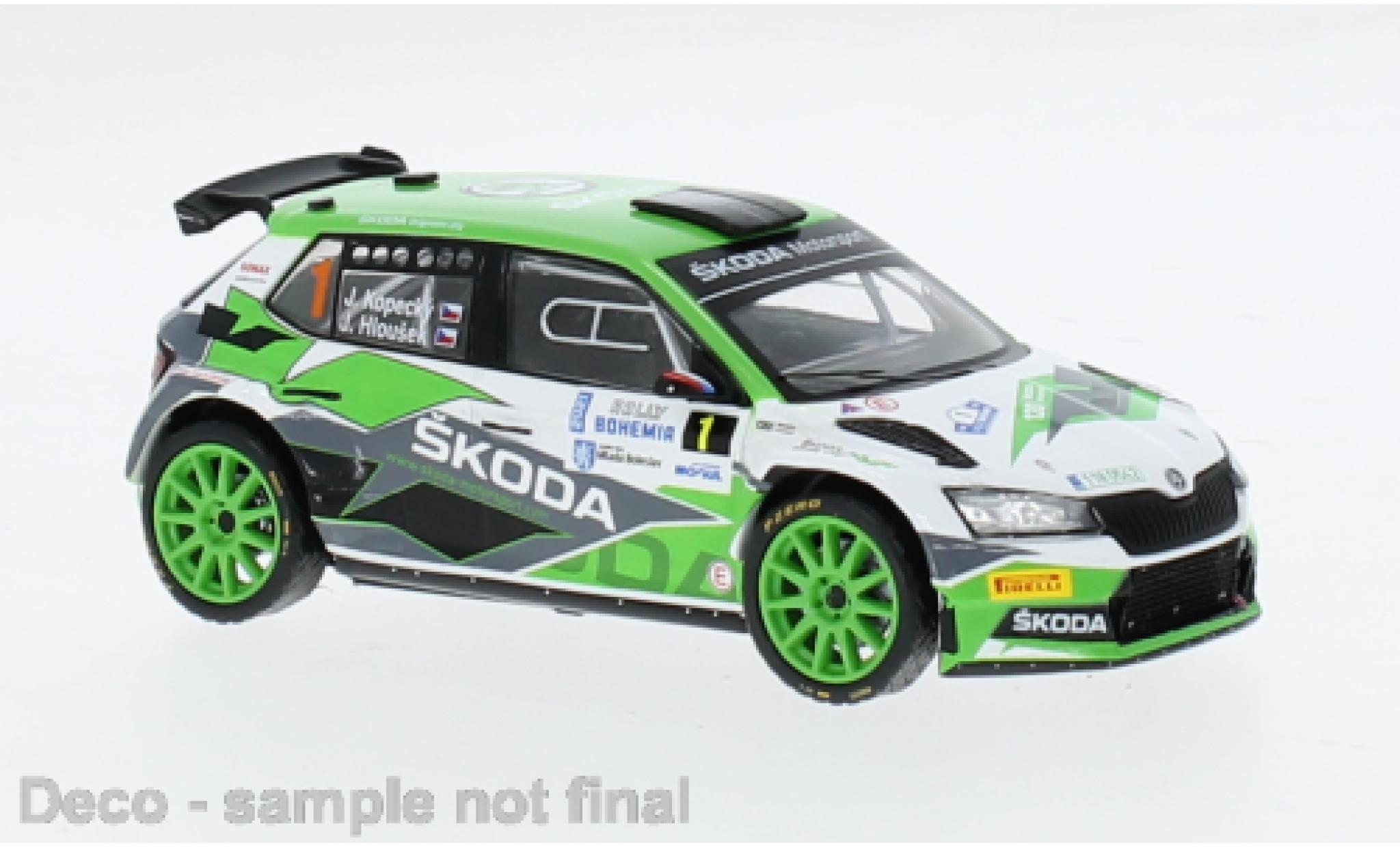 Skoda Fabia 1/43 IXO Rally2 EVO No.1 Rallye Bohemia 2021 1:43 modellino in miniatura