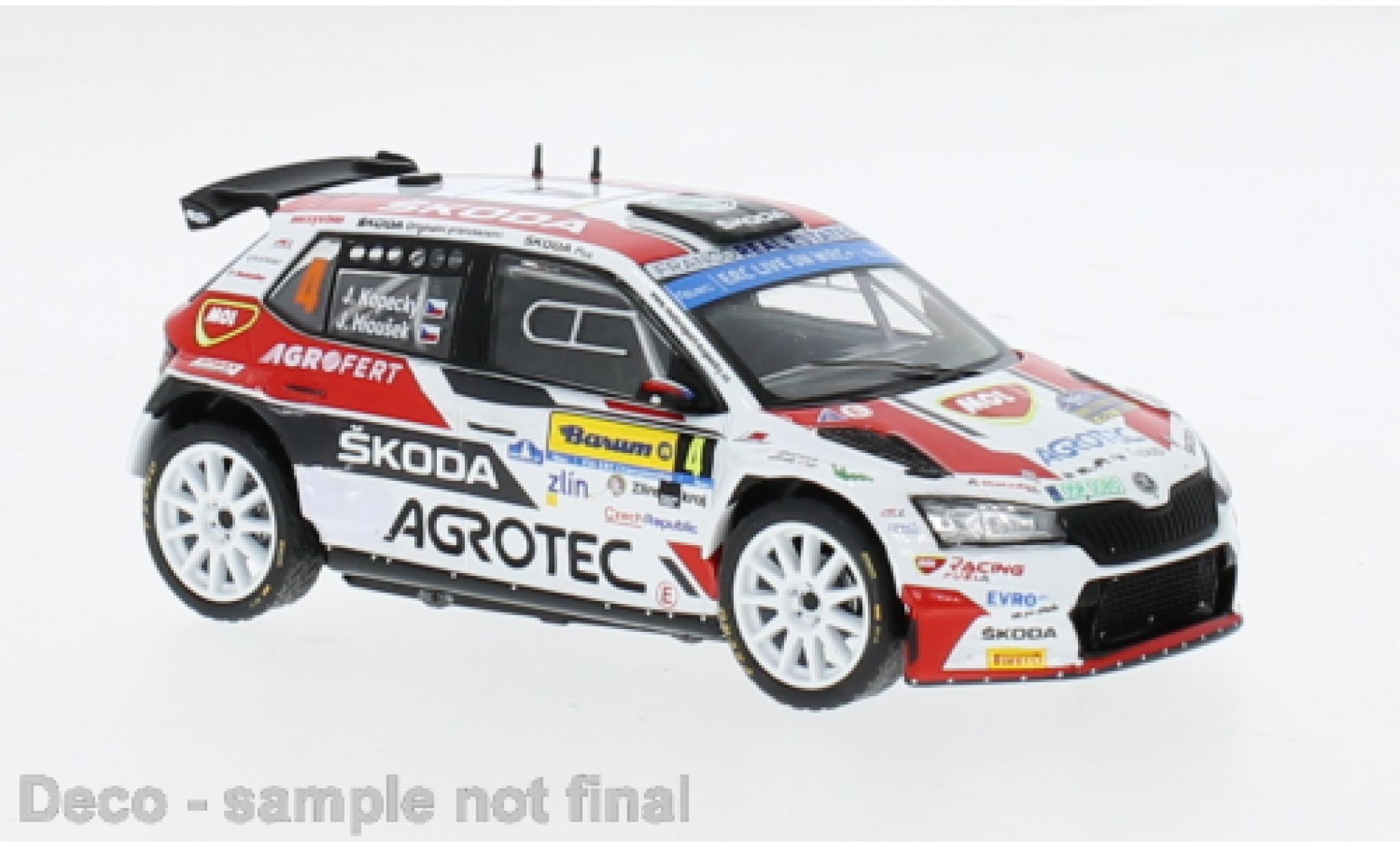 Skoda Fabia 1/43 IXO Rally2 EVO No.4 Barum Rally Zlin 2022 1:43 modellino in miniatura