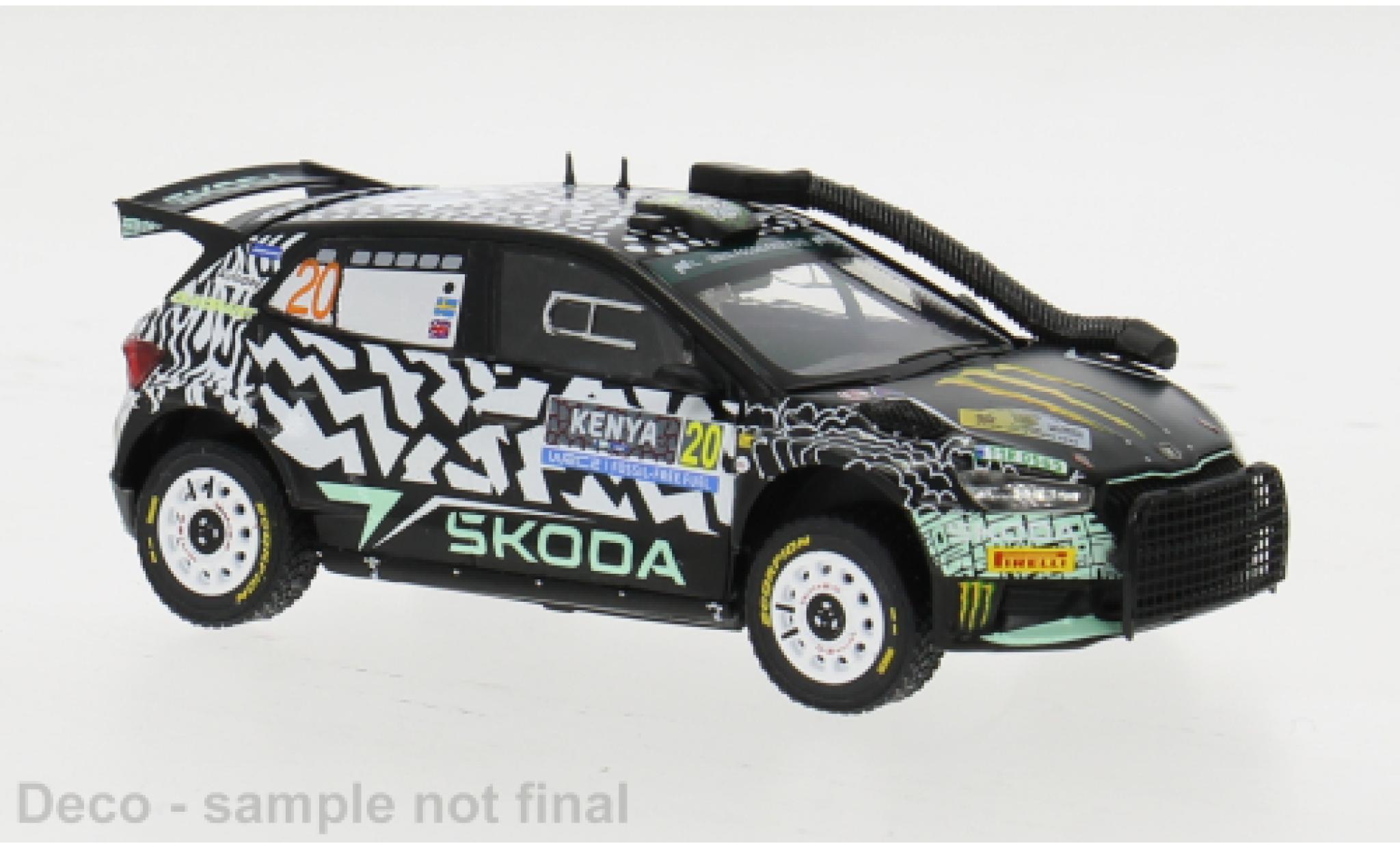 Skoda Fabia 1/43 IXO Rally2 No.20 WRC Safari Rallye Kenia 2024 1:43 modellino in miniatura