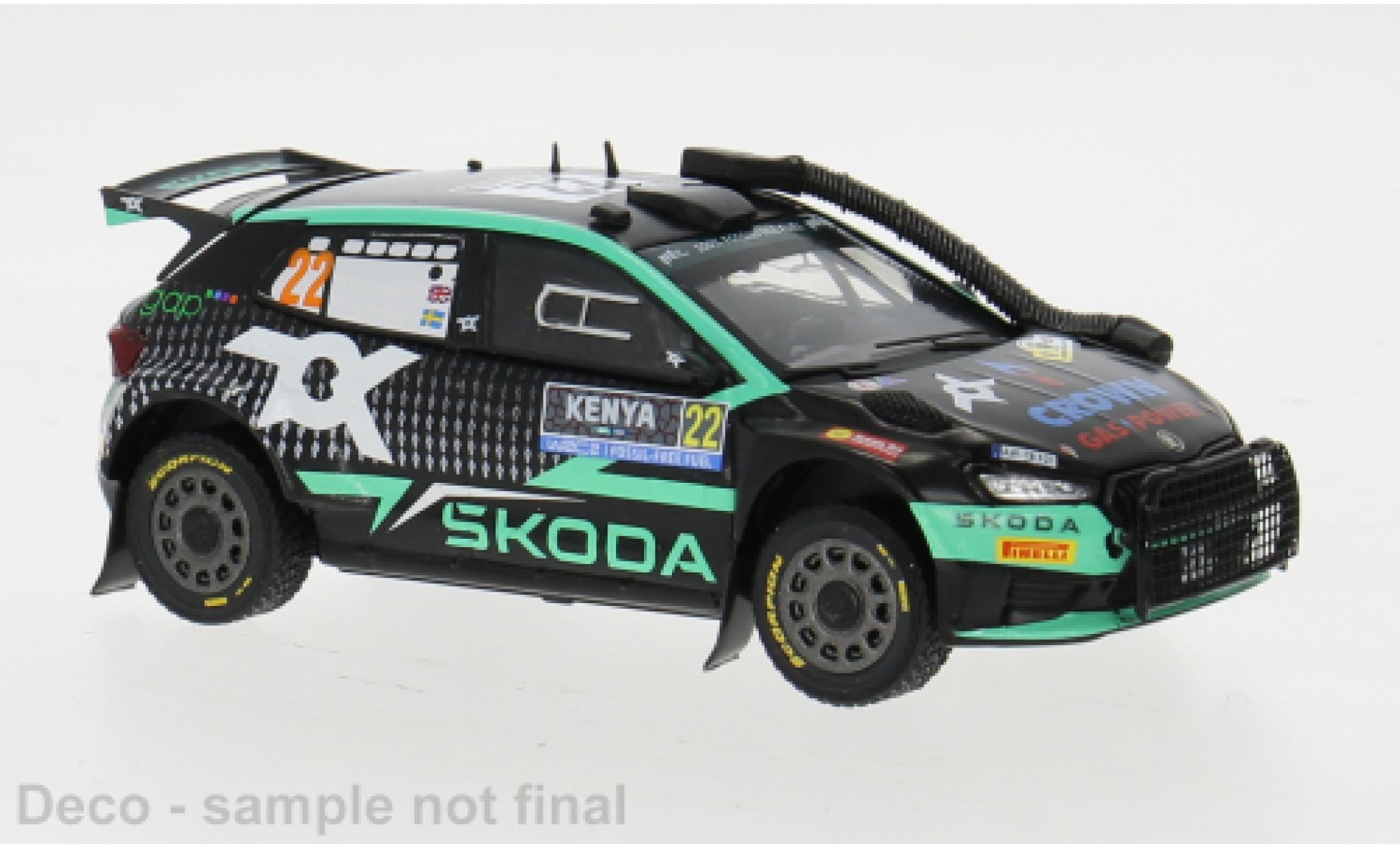 Skoda Fabia 1/43 IXO Rally2 No.22 WRC Safari Rallye Kenia 2024 1:43 modellino in miniatura