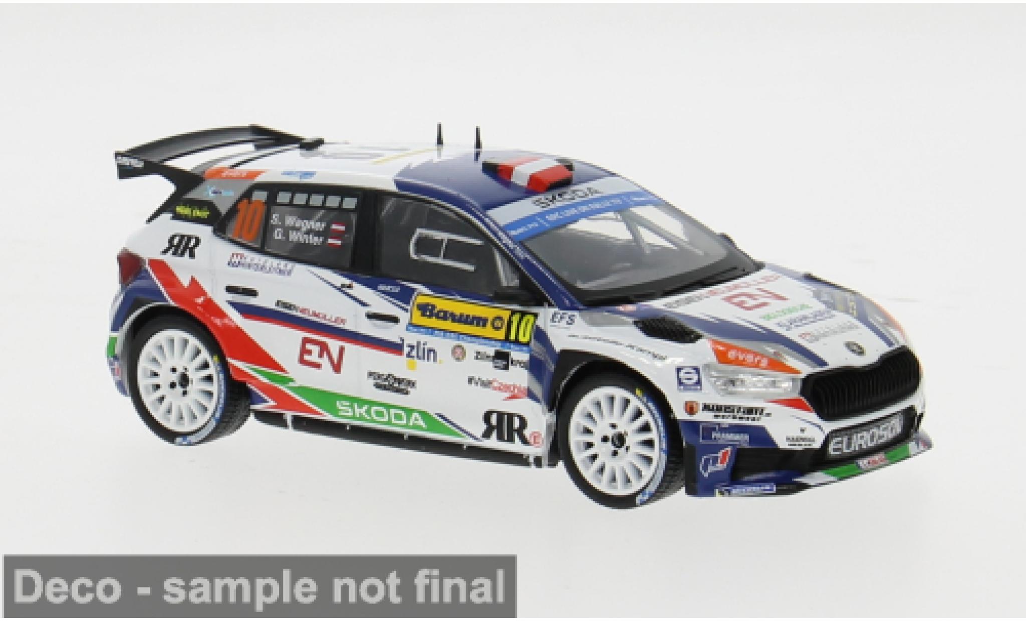 Skoda Fabia 1/43 IXO Rally2 Rally WM Barum Rally 2023 #10 1:43 modellino in miniatura
