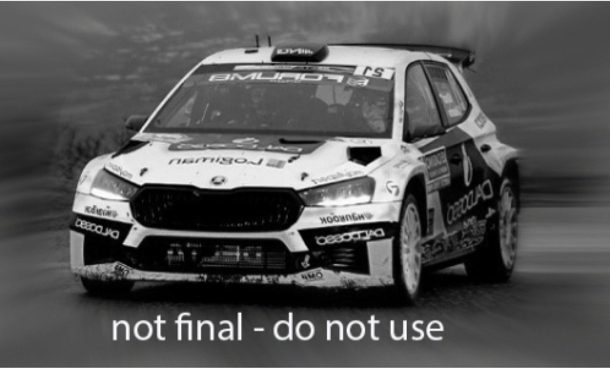 Skoda Fabia 1/43 IXO RS Rally2 WRC Rally Monte Carlo 2025 #21 1:43 modellino in miniatura