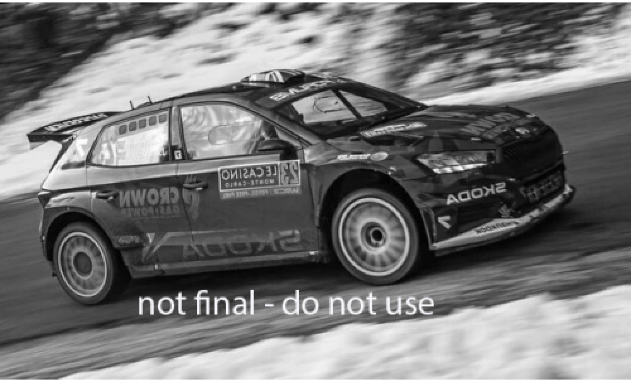 Skoda Fabia 1/43 IXO RS Rally2 WRC Rally Monte Carlo 2025 #23 1:43 modellino in miniatura