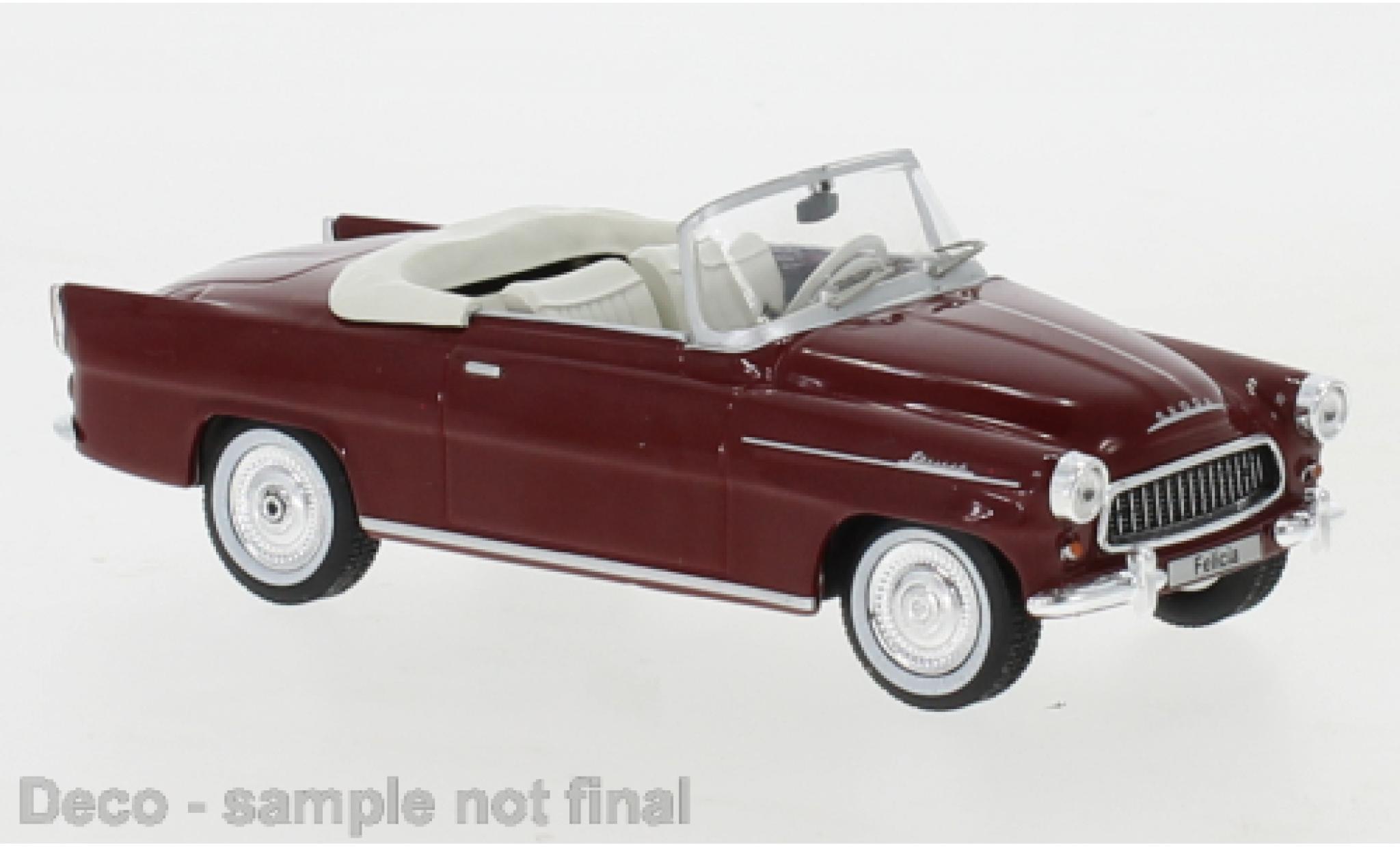 Skoda Felicia 1/43 IXO Roadster rosso 1959 modellino in miniatura