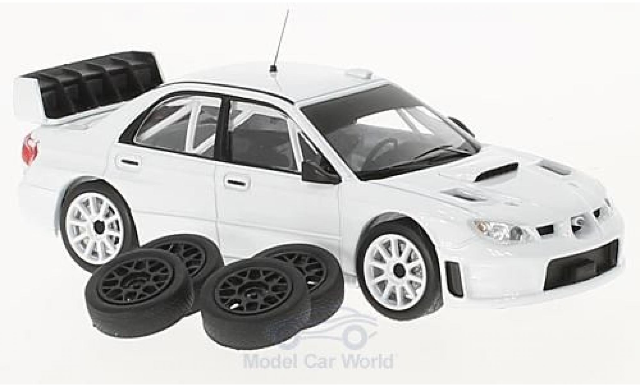 Subaru Impreza 1/43 IXO S12B bianco 2008 Plain Body Version inklusive 4 Ersatzräder modellino in miniatura