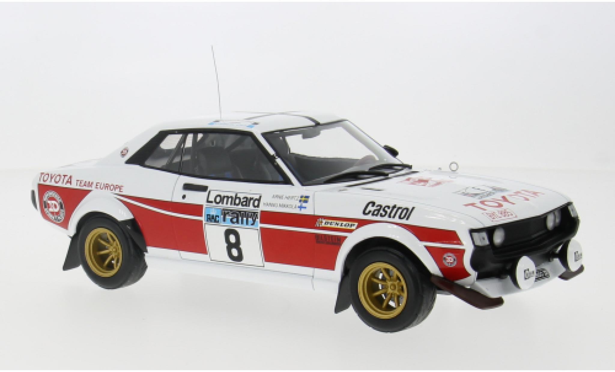 Toyota Celica 1/18 IXO 2000 GT (RA21) No.8 RAC Rally 1977 1:18 modellino in miniatura