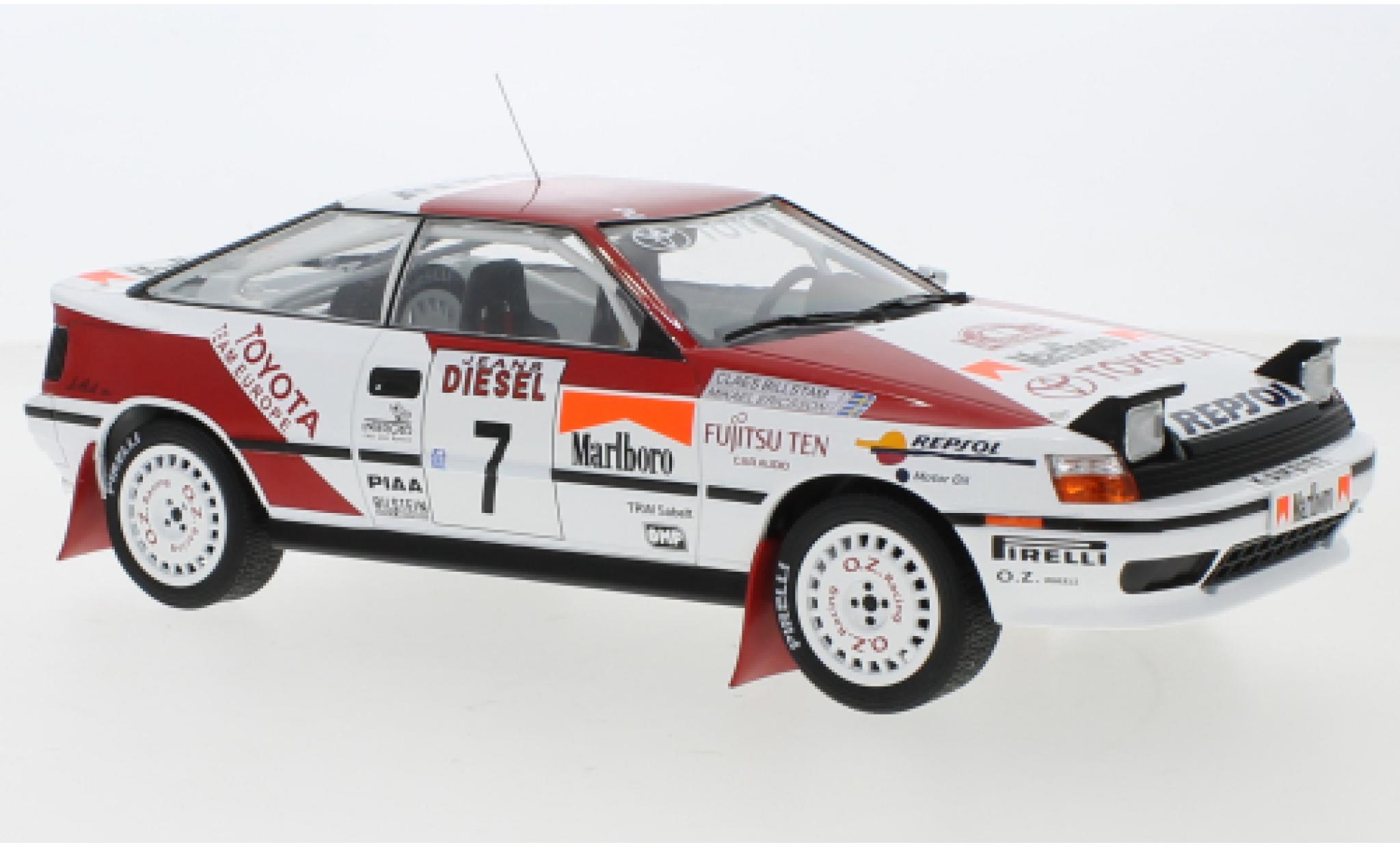 Toyota Celica 1/18 IXO GT-Four ST165 No.7 Team Europe Rallye San Remo 1990 M.Ericsson/C.Billstam modellino in miniatura