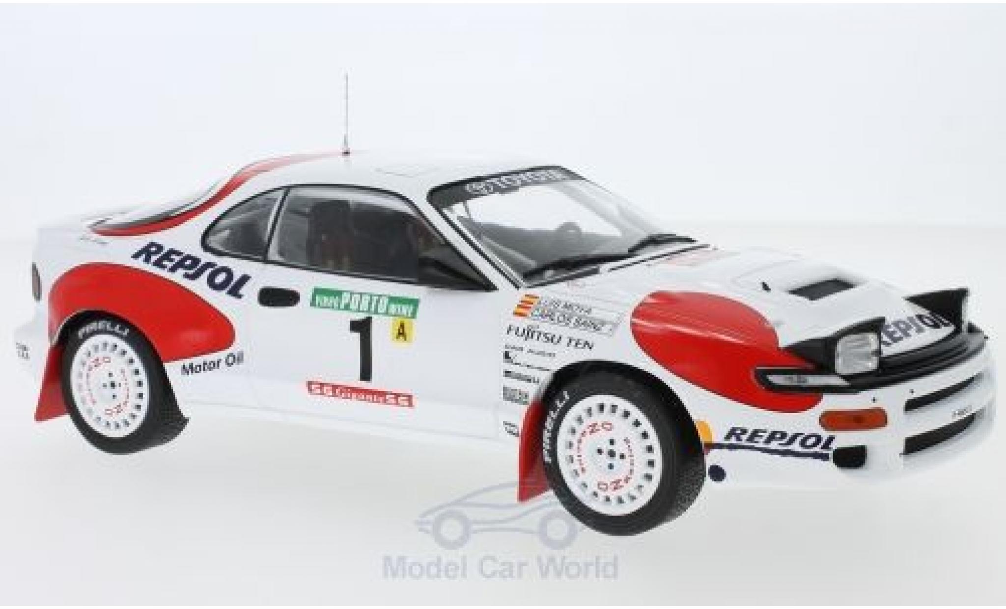 Toyota Celica 1/18 IXO GT-Four ST185 No.1 Team Europe Rallye WM Rallye Portugal 1992 C.Sainz/L.Moya modellino in miniatura