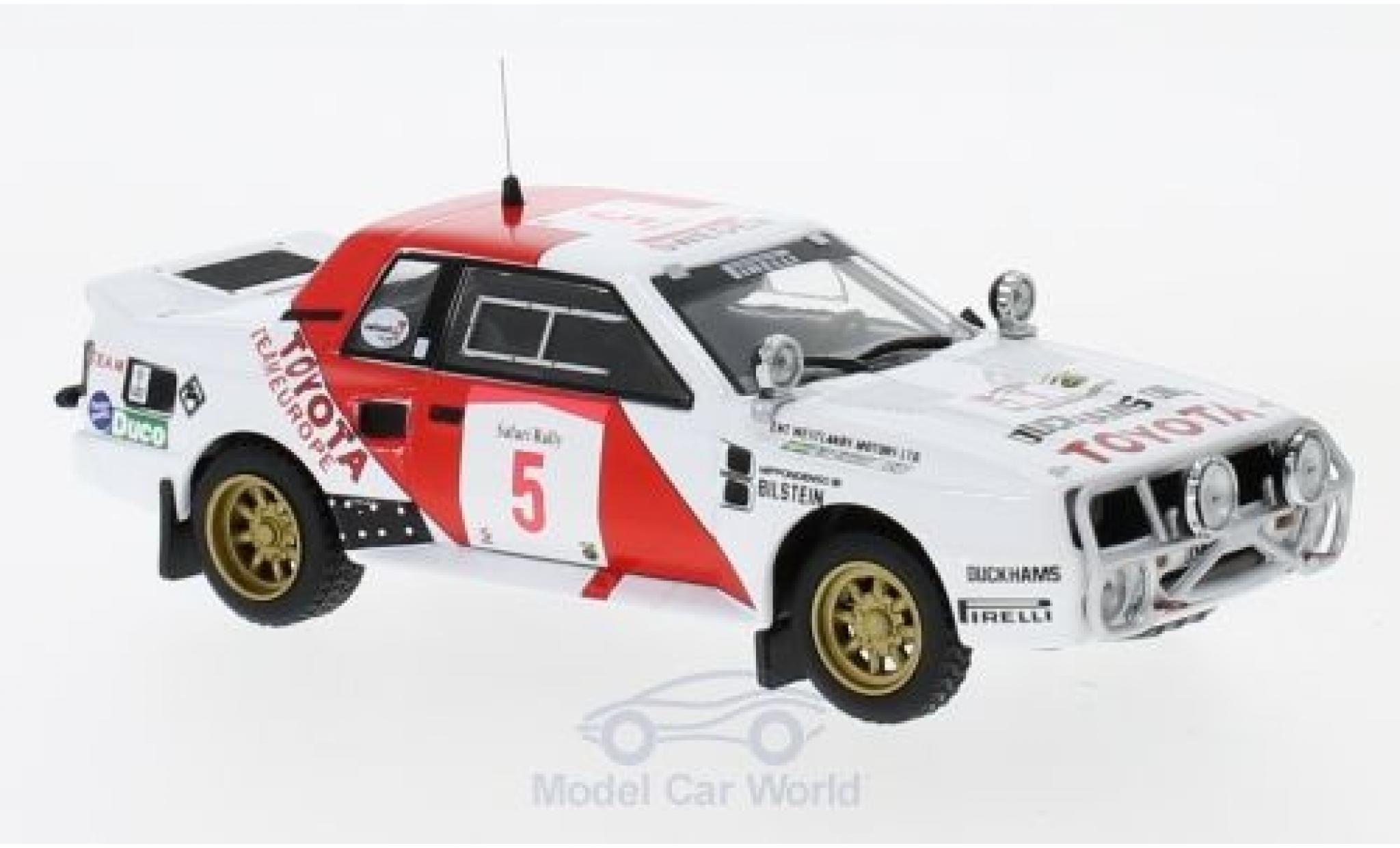 Toyota Celica 1/43 IXO TwinCam Turbo (TA64) No.5 Team Europe Rallye WM Safari Rallye 1984 B.Waldegard/H.Thorszelius modellino in miniatura