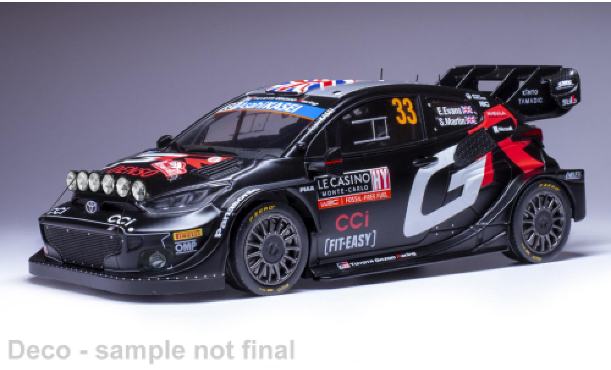 Toyota Yaris 1/18 IXO Rally 1 No.33 WRC Rally Monte Carlo 2024 1:18 modellino in miniatura