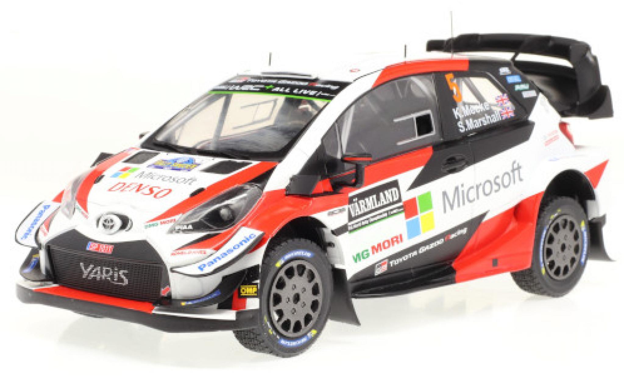 Toyota Yaris 1/18 IXO WRC No.5 Rallye Schweden 2019 K.Meeke/S.Marshall modellino in miniatura