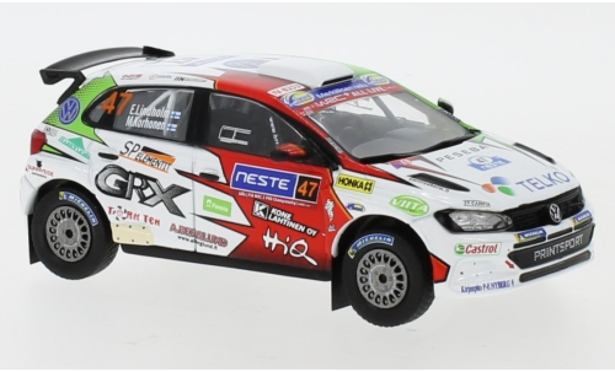 Volkswagen Polo 1/43 IXO GTI R5 No.47 Rallye WM Rallye Finnland 2019 E.Lindholm/M.Korhonen modellino in miniatura