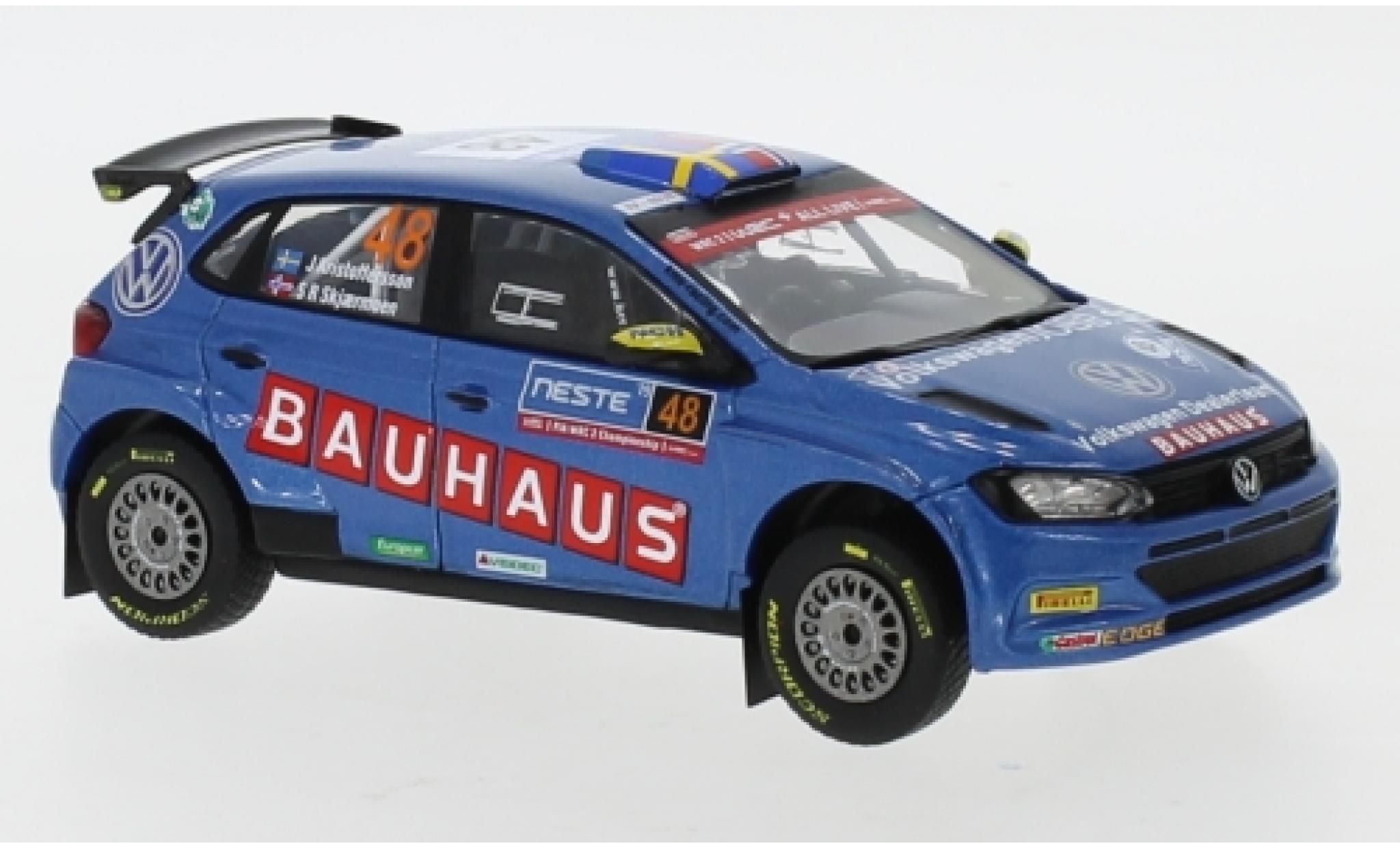 Volkswagen Polo 1/43 IXO GTI R5 No.48 Bauhaus Rallye WM Rallye Finnland 2019 J.Kristoffersson/S.Skjaermoen modellino in miniatura