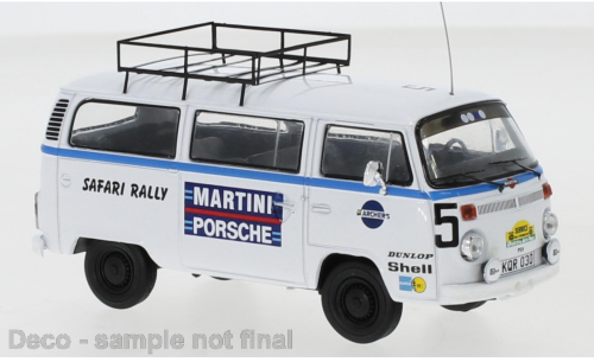 Volkswagen T2 1/43 IXO Bus Team Porsche Martini Martini Rallye WM Safari Rallye 1978 Rally Assistance Van modellino in miniatura