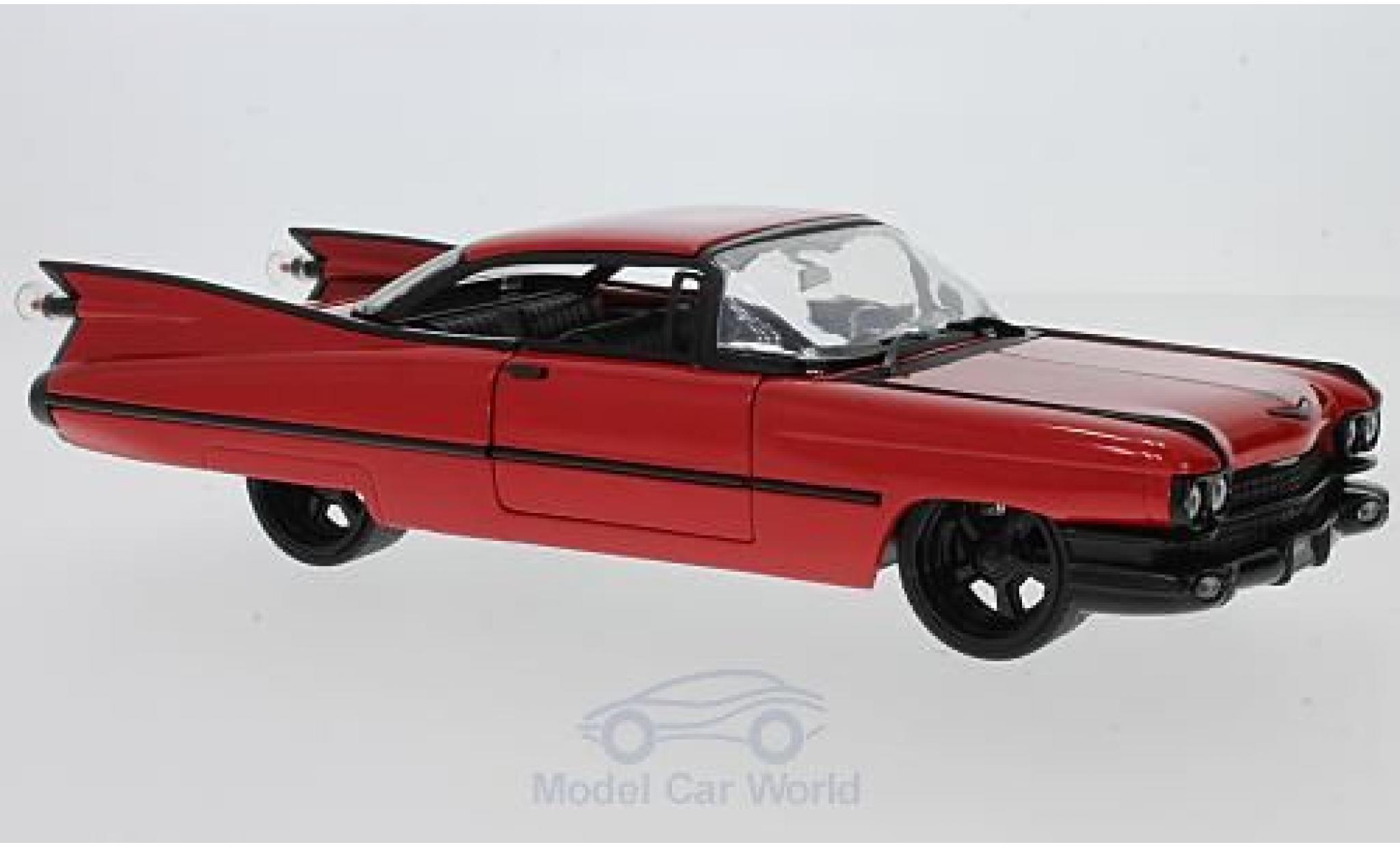 Cadillac Deville 1/24 Jada Toys Coupe rosso 1959 modellino in miniatura