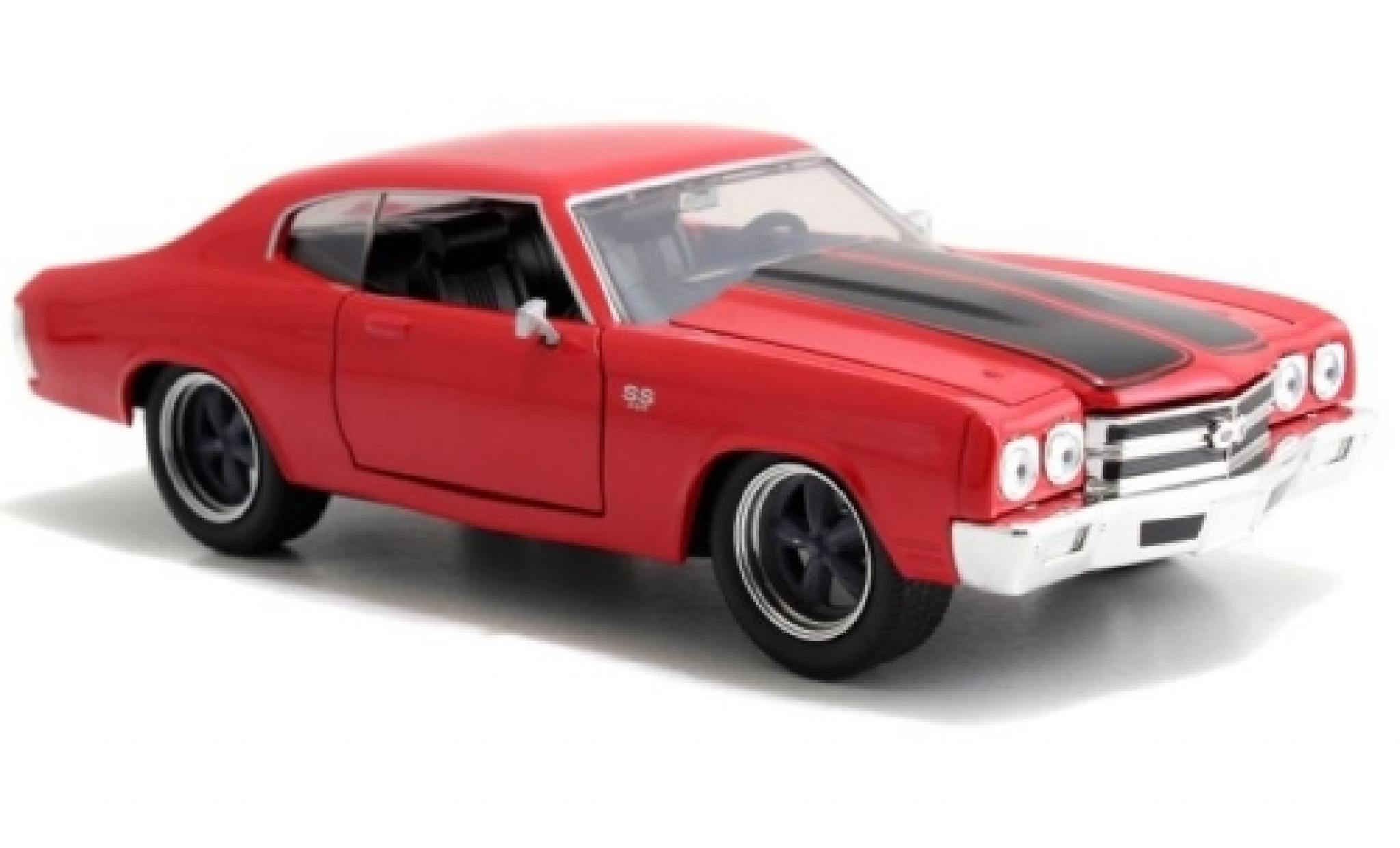 Chevrolet Chevelle 1/24 Jada Toys SS rosso/nero Fast & Furious 1970 Doms sans Vitrine modellino in miniatura