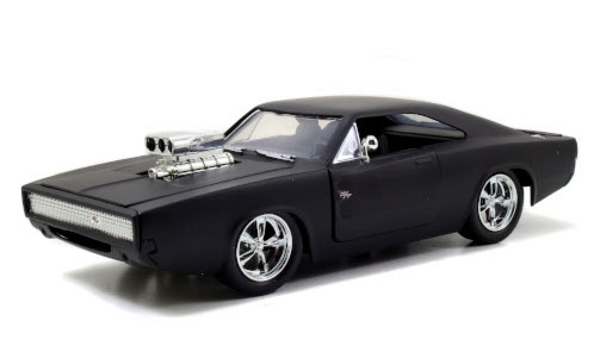 Dodge Charger 1/24 Jada Toys R/T Tuning matt-nero Fast & Furious Doms R/T modellino in miniatura
