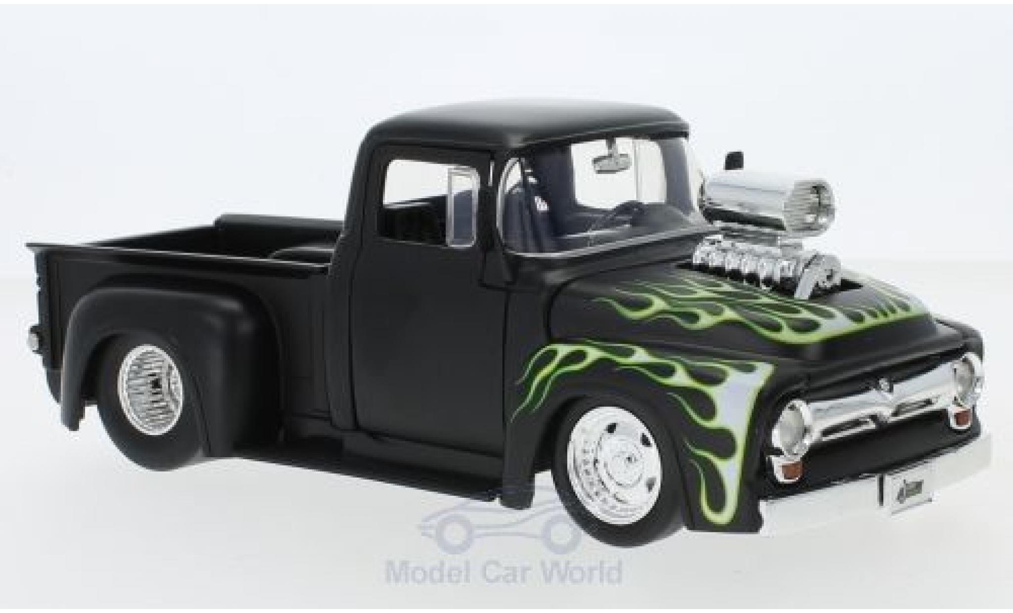 Ford F-1 1/24 Jada Toys 00 matt-nero/Dekor 1956 modellino in miniatura