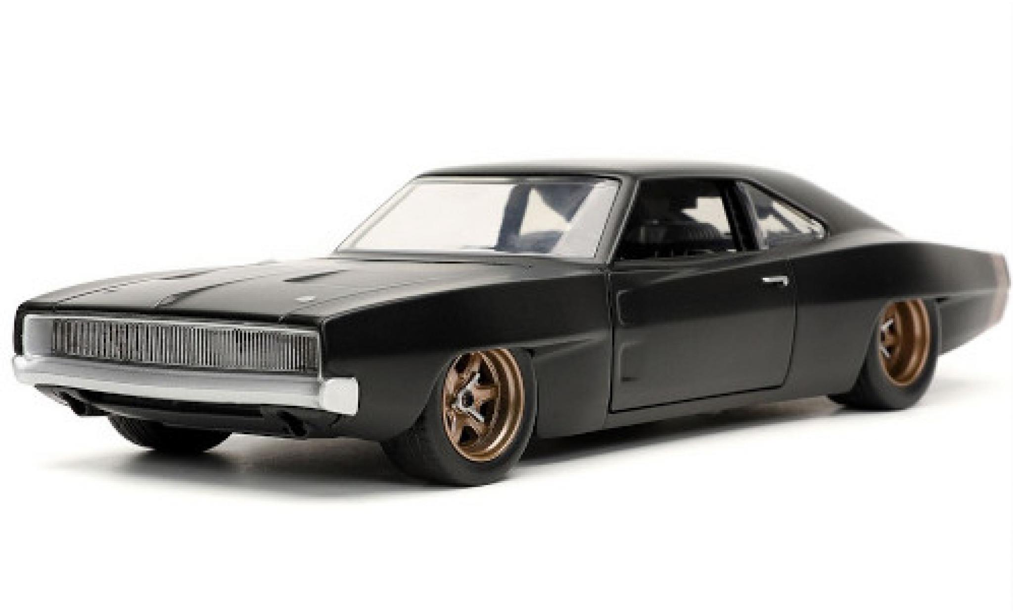 Dodge Charger 1/24 Jada Toys Widebody matte noir rapide & Furious 1968 modellino in miniatura