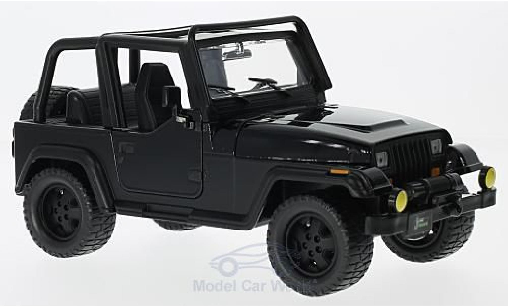 Jeep Wrangler 1/24 Jada Toys nero 1992 ohne Vitrine modellino in miniatura