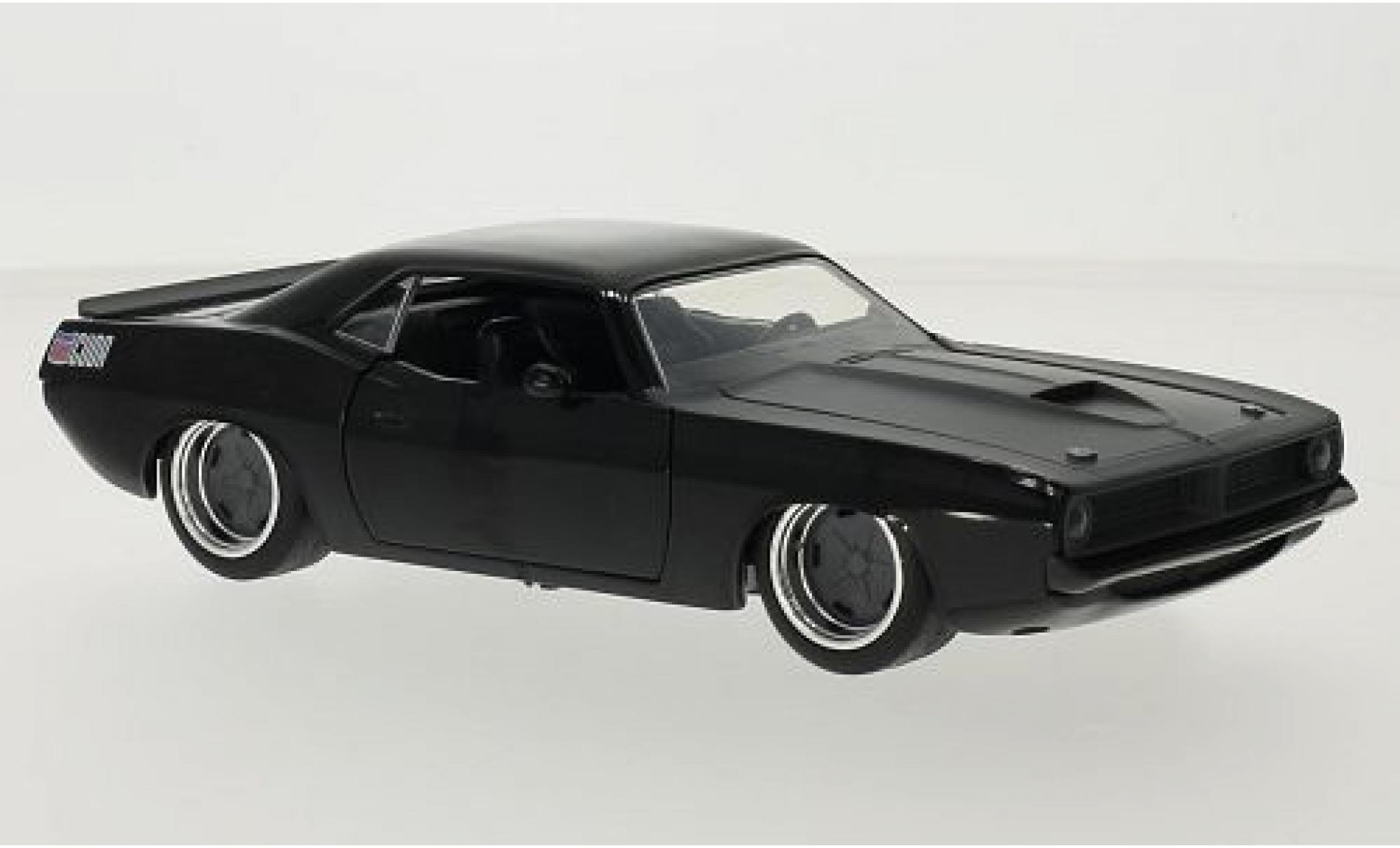 Plymouth Barracuda 1/24 Jada Toys nero/grigio Fast & Furious 1970 tuning modellino in miniatura