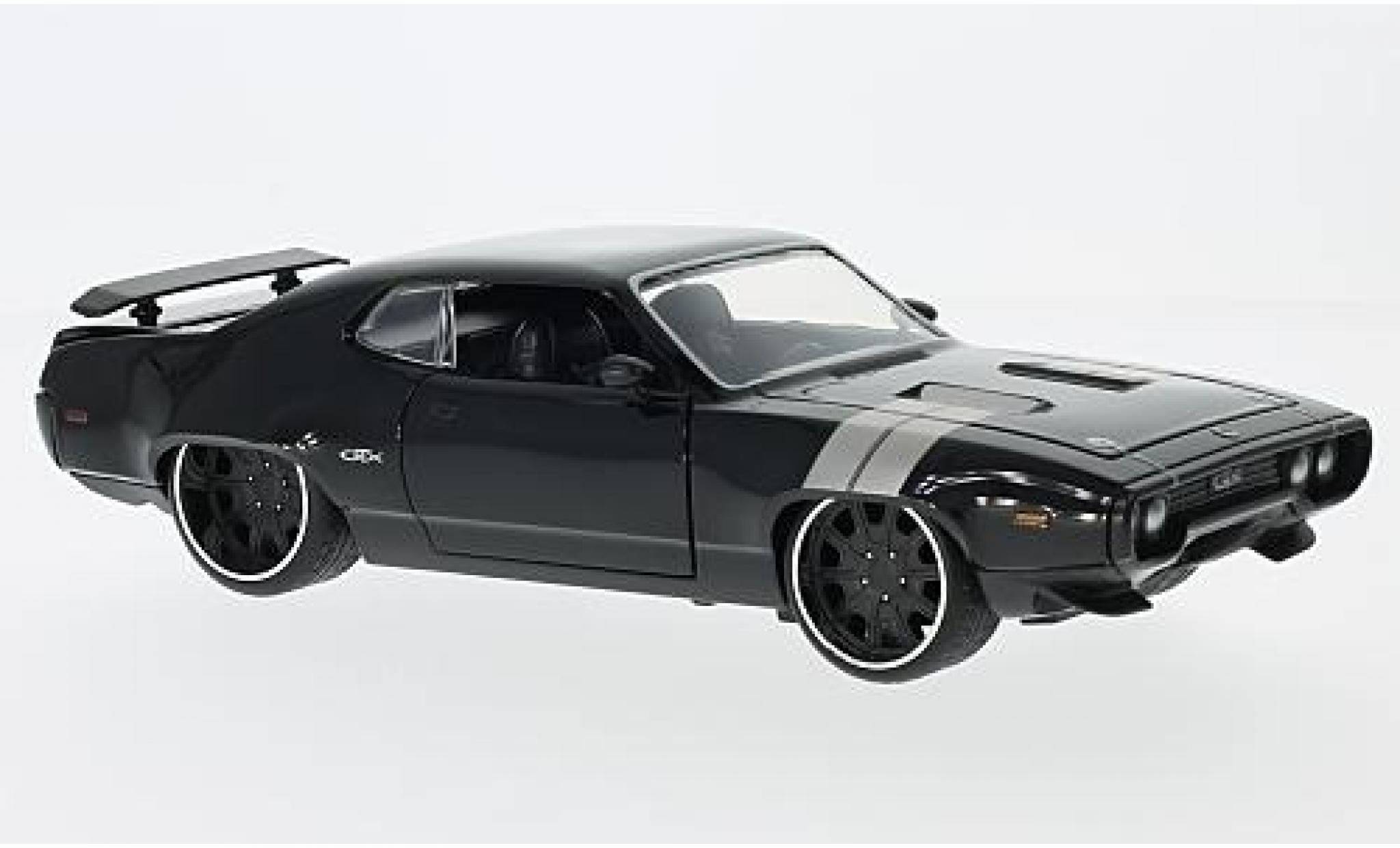Plymouth GTX 1/24 Jada Toys Tuning nero Fast & Furious sans Vitrine modellino in miniatura