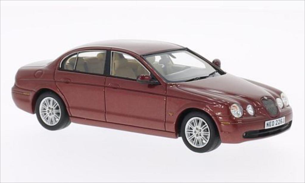 Jaguar S-Type 1/43 Neo metallico rosso 2004 modellino in miniatura