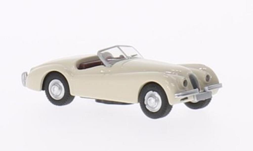 Jaguar XK 120 1/87 Schuco 120 beige modellino in miniatura