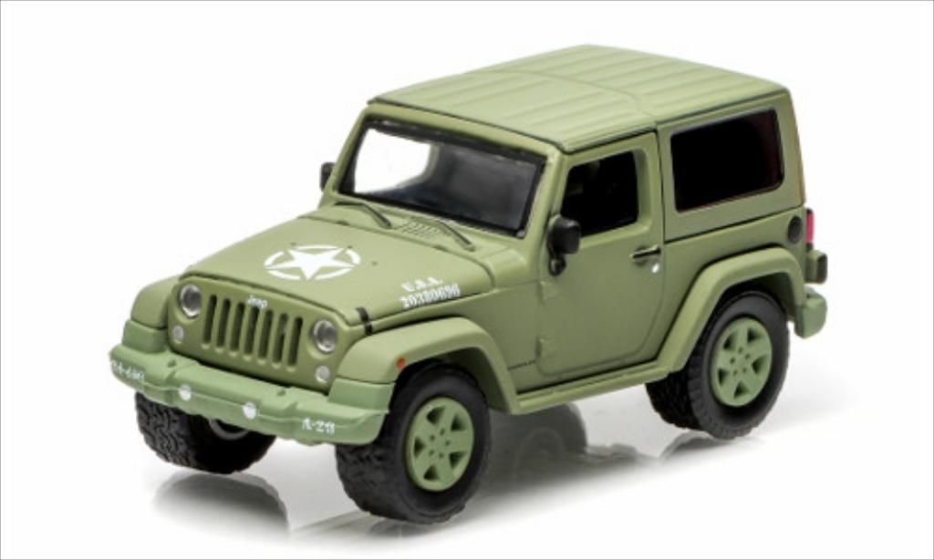 Jeep Wrangler 1/64 Greenlight Hard Top US Armee matt-oliv 2014 modellino in miniatura
