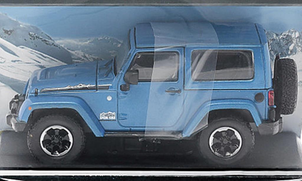 Jeep Wrangler 1/43 Greenlight Polar Edition blu 2014 modellino in miniatura