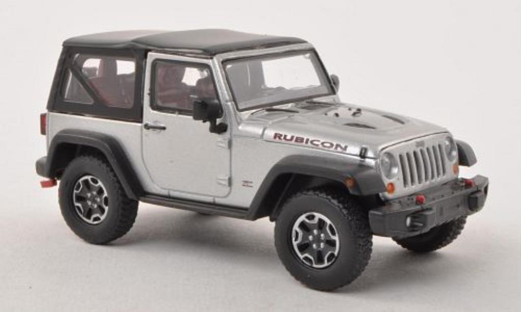 Jeep Wrangler 1/43 Greenlight Rubicon 10th Anniversary grigio-grigio 2013 modellino in miniatura