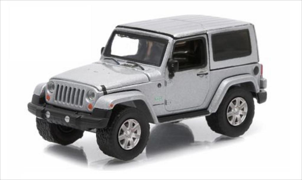 Jeep Wrangler 1/64 Greenlight grigio 2011 modellino in miniatura