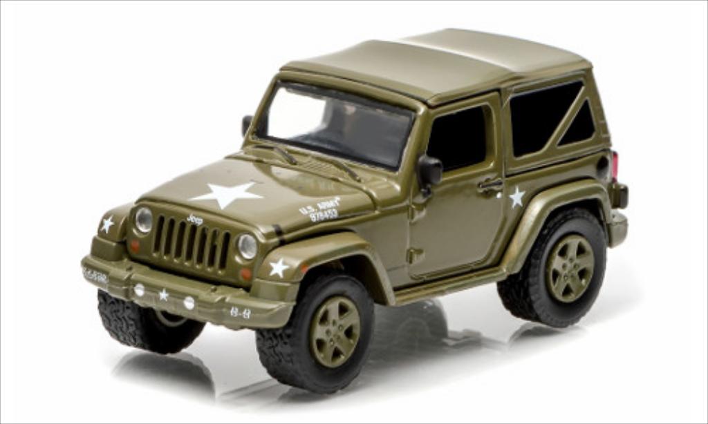 Jeep Wrangler 1/64 Greenlight Soft Top US Armee matt-oliv 2014 modellino in miniatura