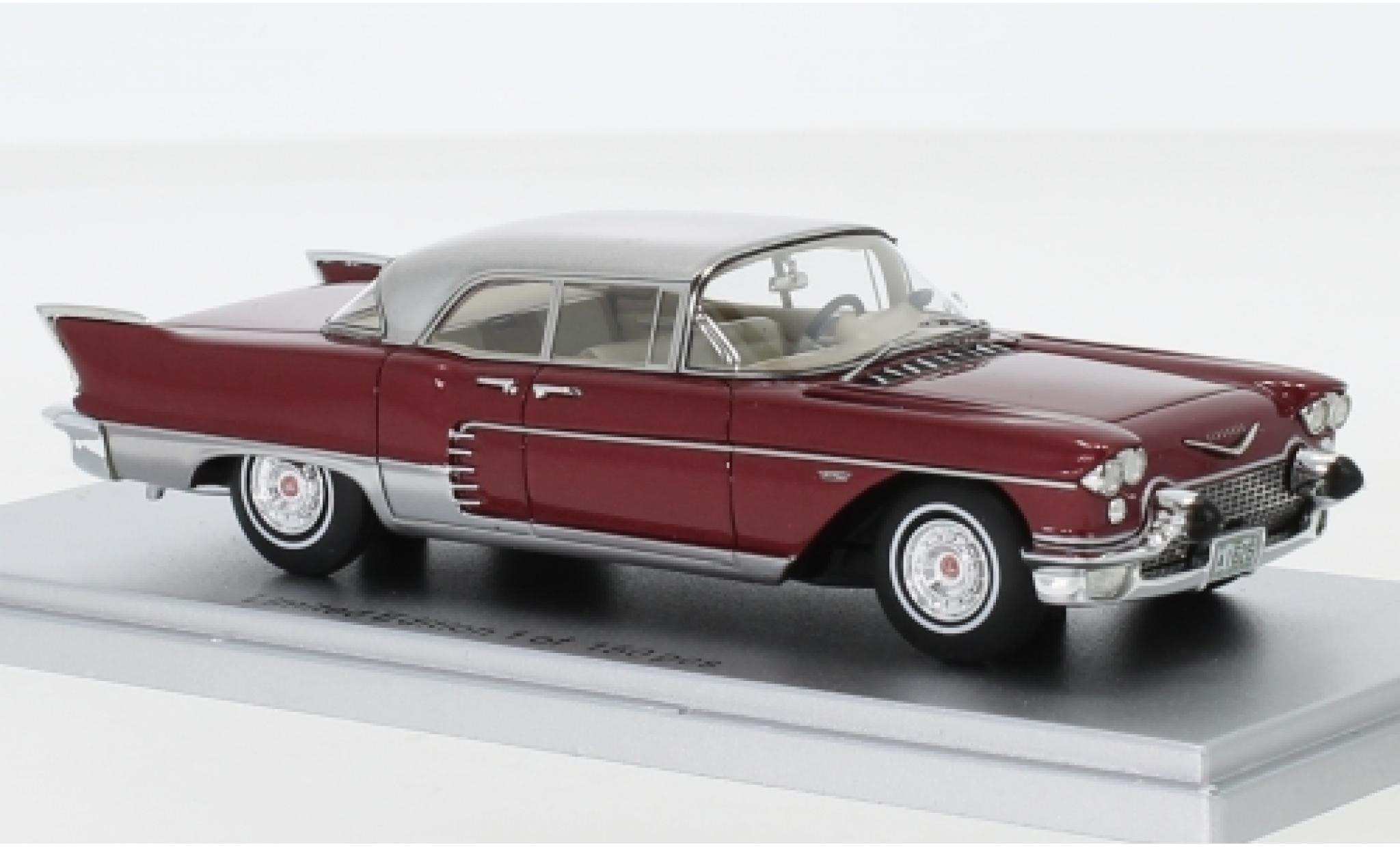 Cadillac Eldorado 1/43 Kess Brougham metallico rosso/grigio 1957 modellino in miniatura