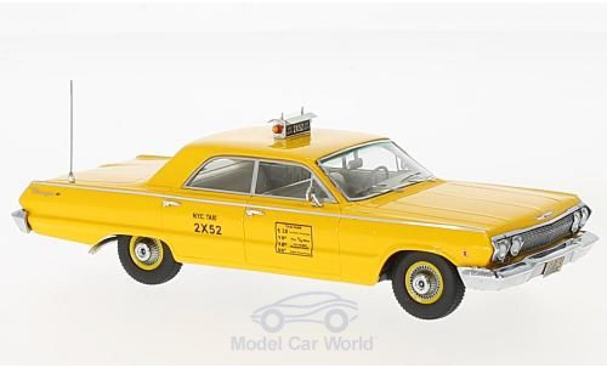 Chevrolet Biscayne 1/43 Kess giallo N.Y.C Taxi 1963 modellino in miniatura