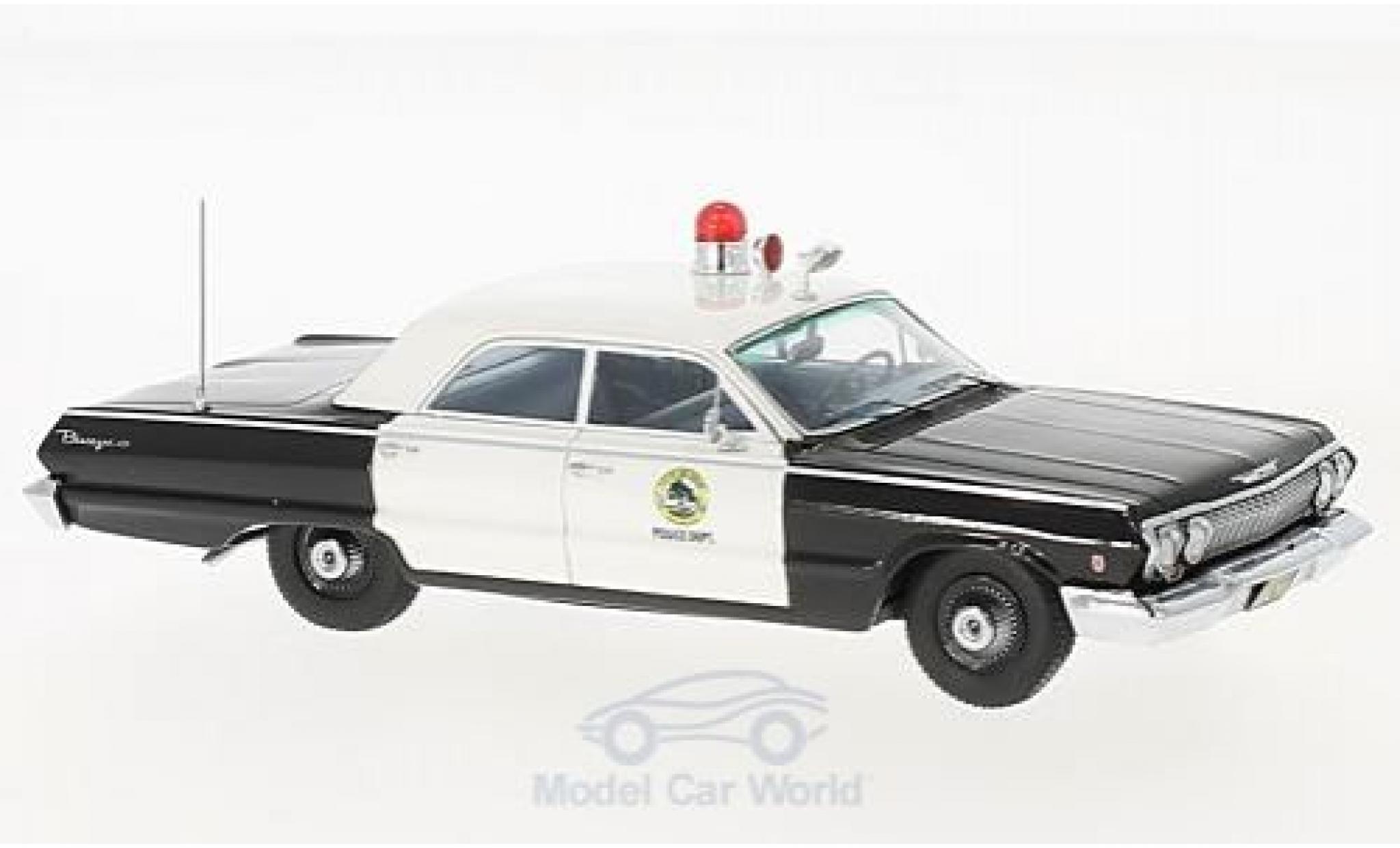 Chevrolet Biscayne 1/43 Kess nero/bianco San Carlos Police Dept. 1963 modellino in miniatura