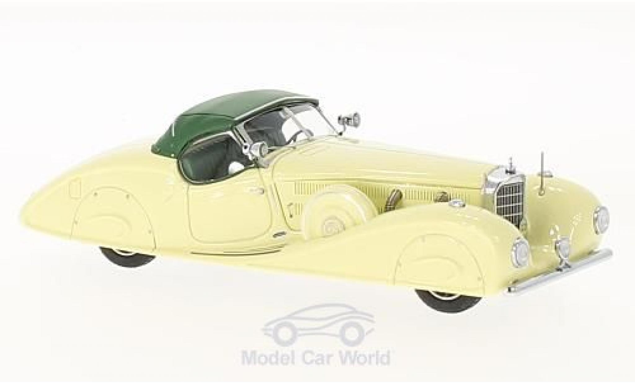 Mercedes 540 1/43 Kess K (W29) Stromlinien Roadster Erdmann & Rossi giallo/verde King Ghazi of Iraq 1936 modellino in miniatura
