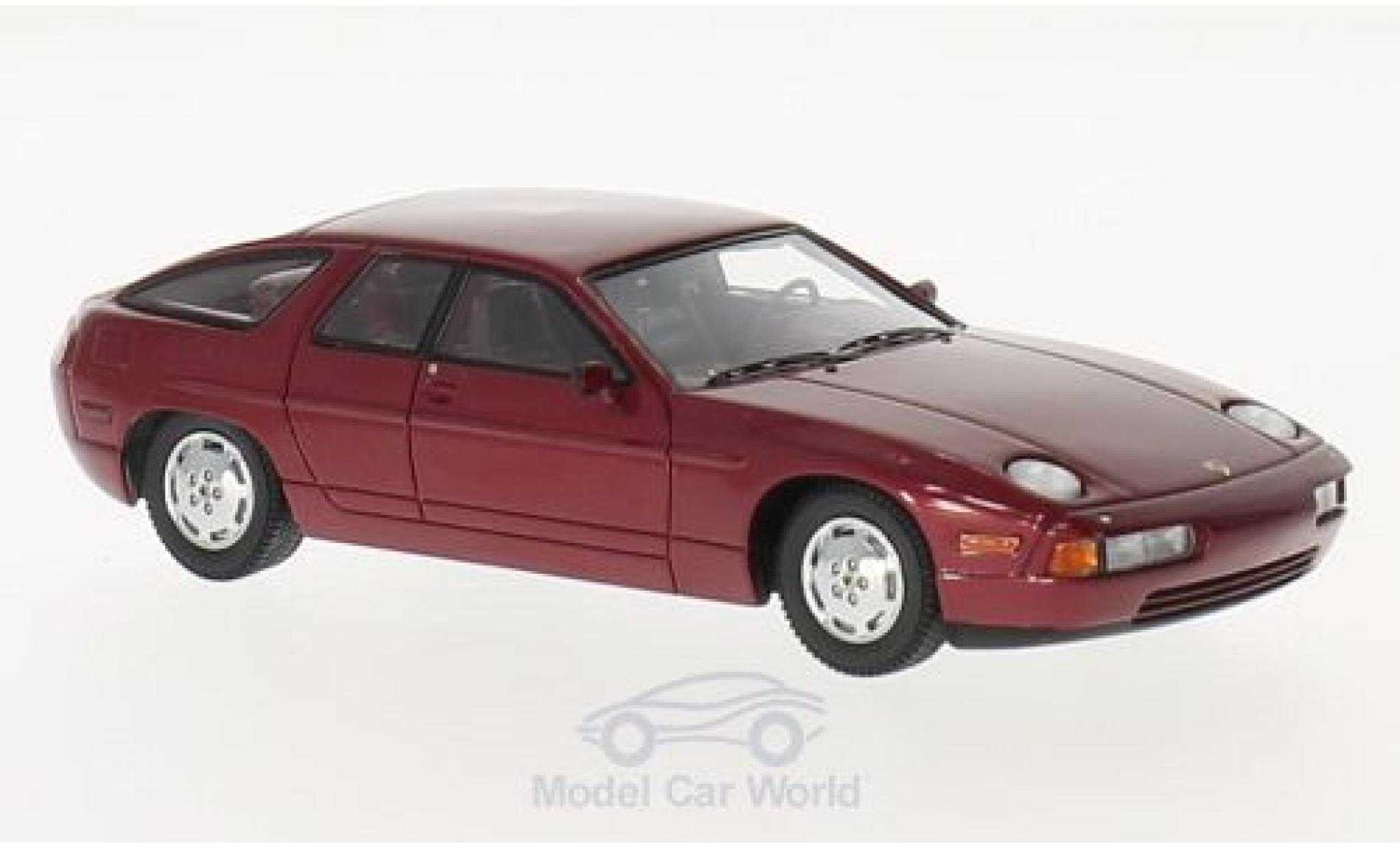 Porsche 928 1/43 Kess Custom Factory metallico rosso 1986 4 door Sedan modellino in miniatura