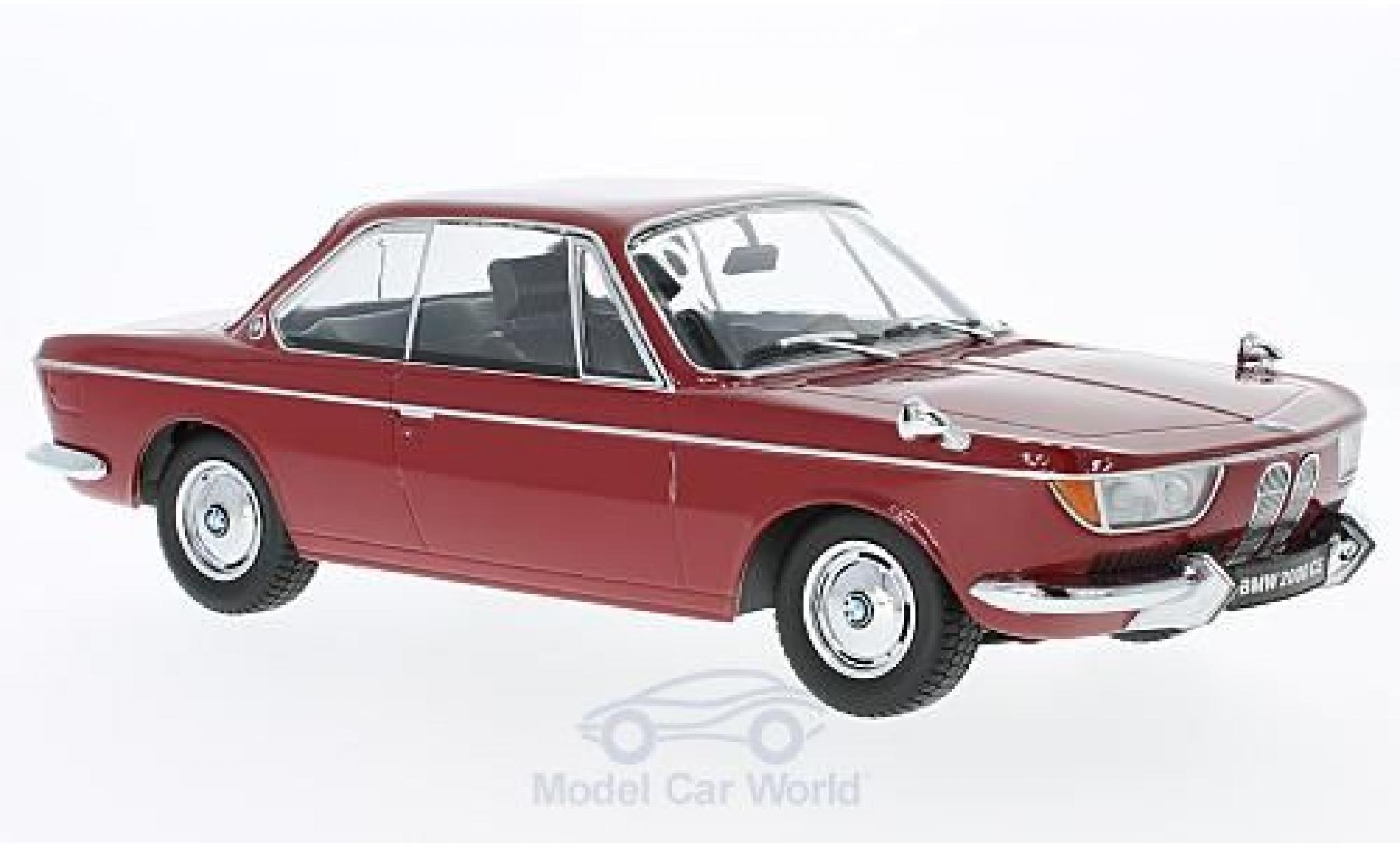 Bmw 2000 CS 1/18 KK Scale CS rosso 1965 modellino in miniatura
