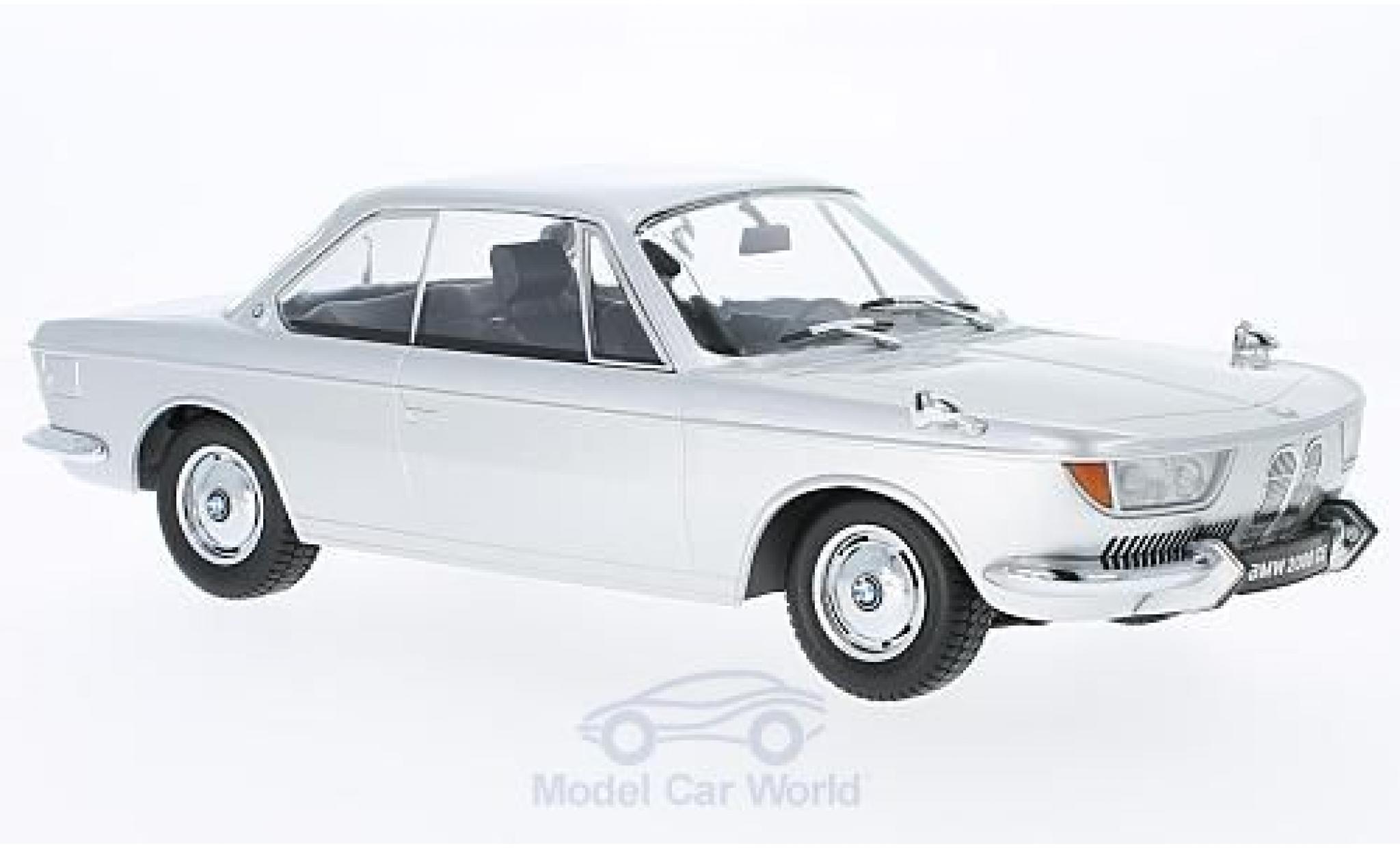 Bmw 2000 CS 1/18 KK Scale CS grigio 1965 modellino in miniatura